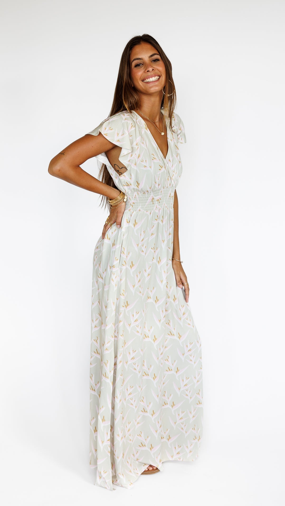 Heliconia / Moana Maxi Dress / Mint KEANI APPAREL