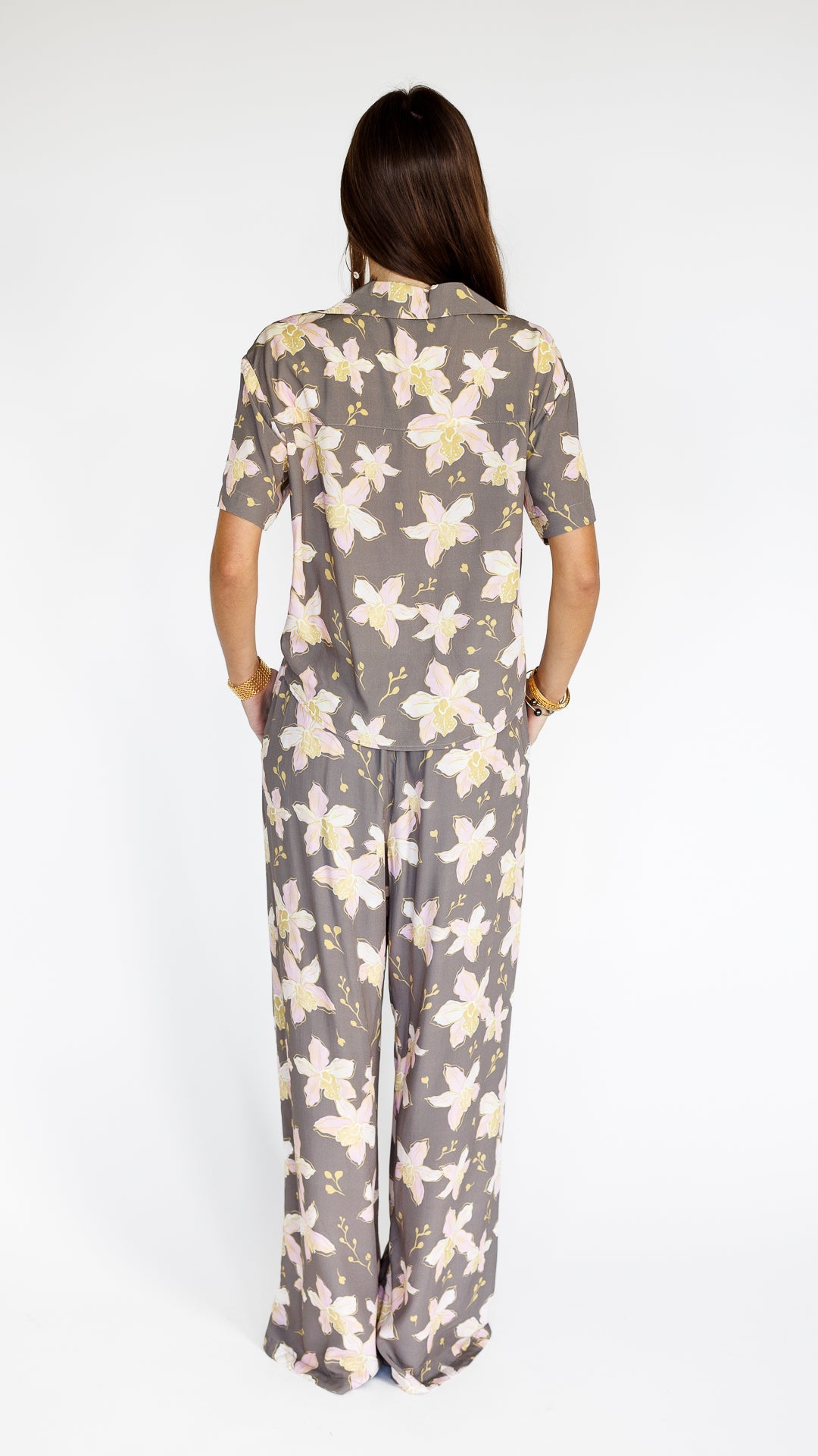 Orchid Blooms / Hele Tie-Top / Coconut Husk KEANI APPAREL