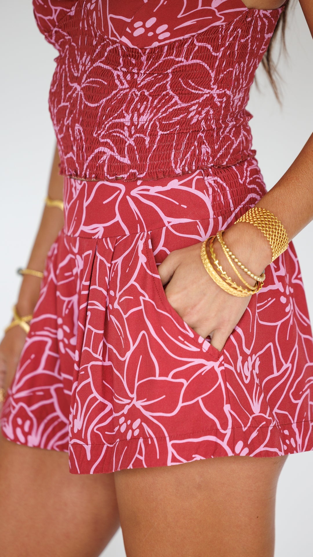 Lilinoe / Kailua Shorts / Dragon Fruit KEANI APPAREL