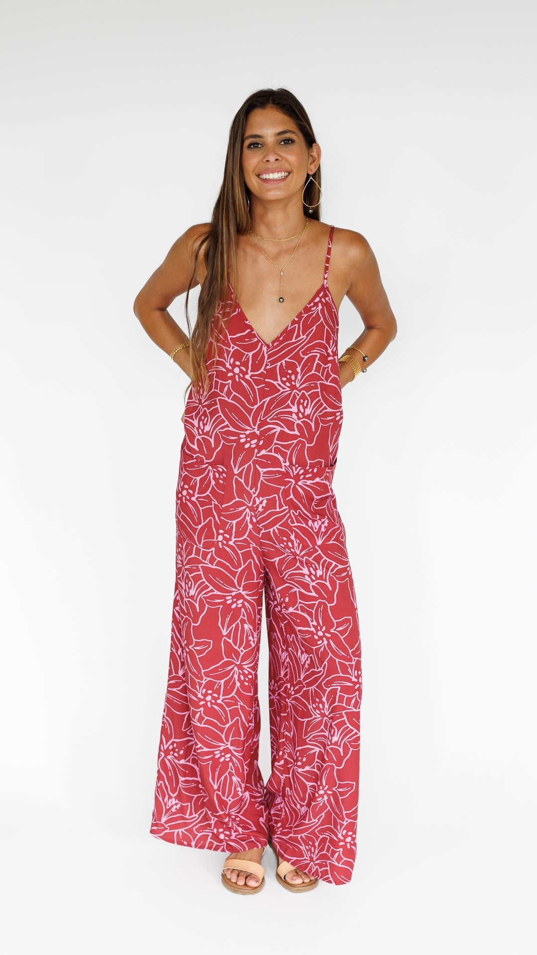 Lilinoe / Haiku Jumpsuit / Dragon Fruit KEANI APPAREL
