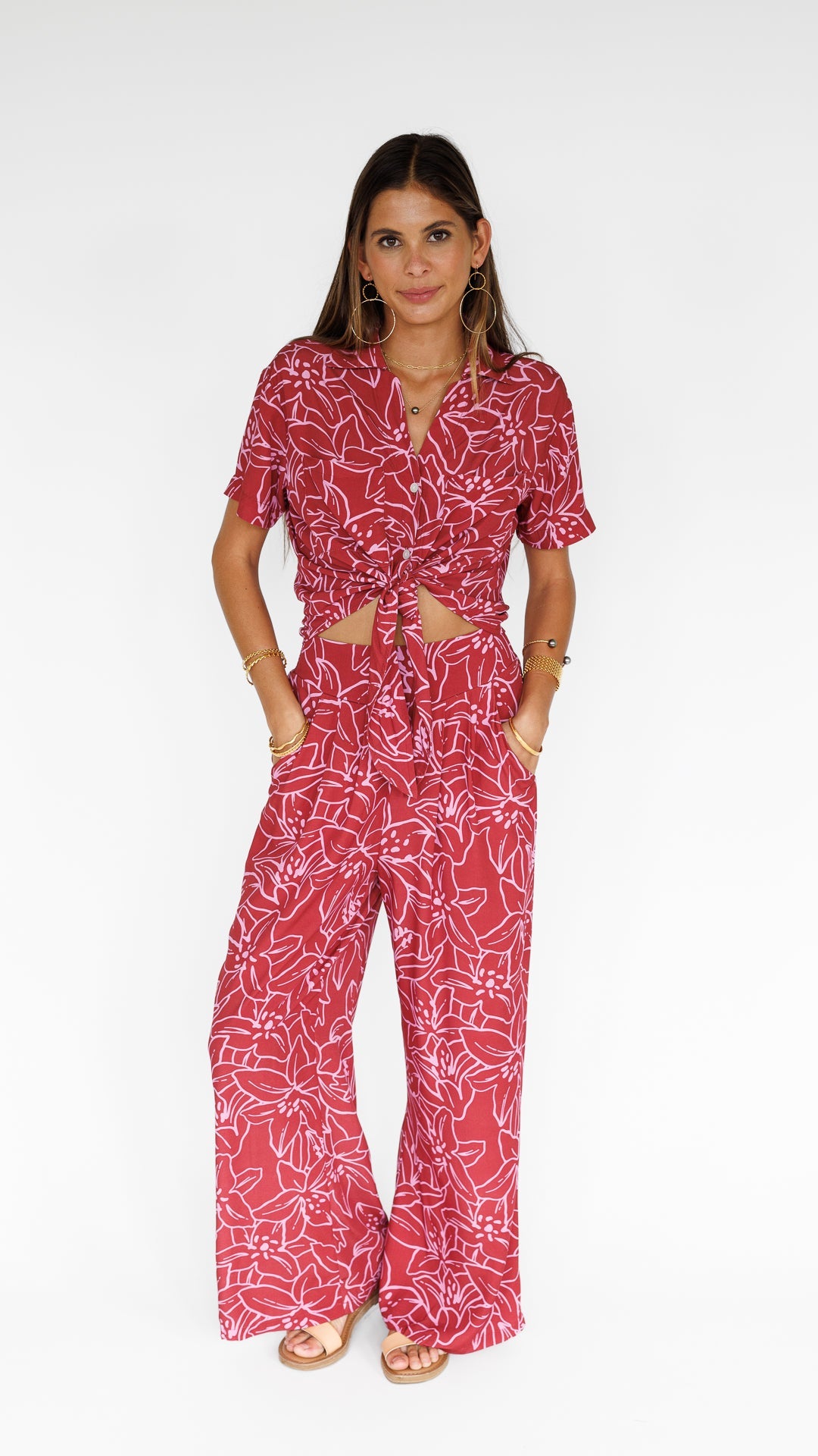 Lilinoe / Hele Tie-Top / Dragon Fruit KEANI APPAREL