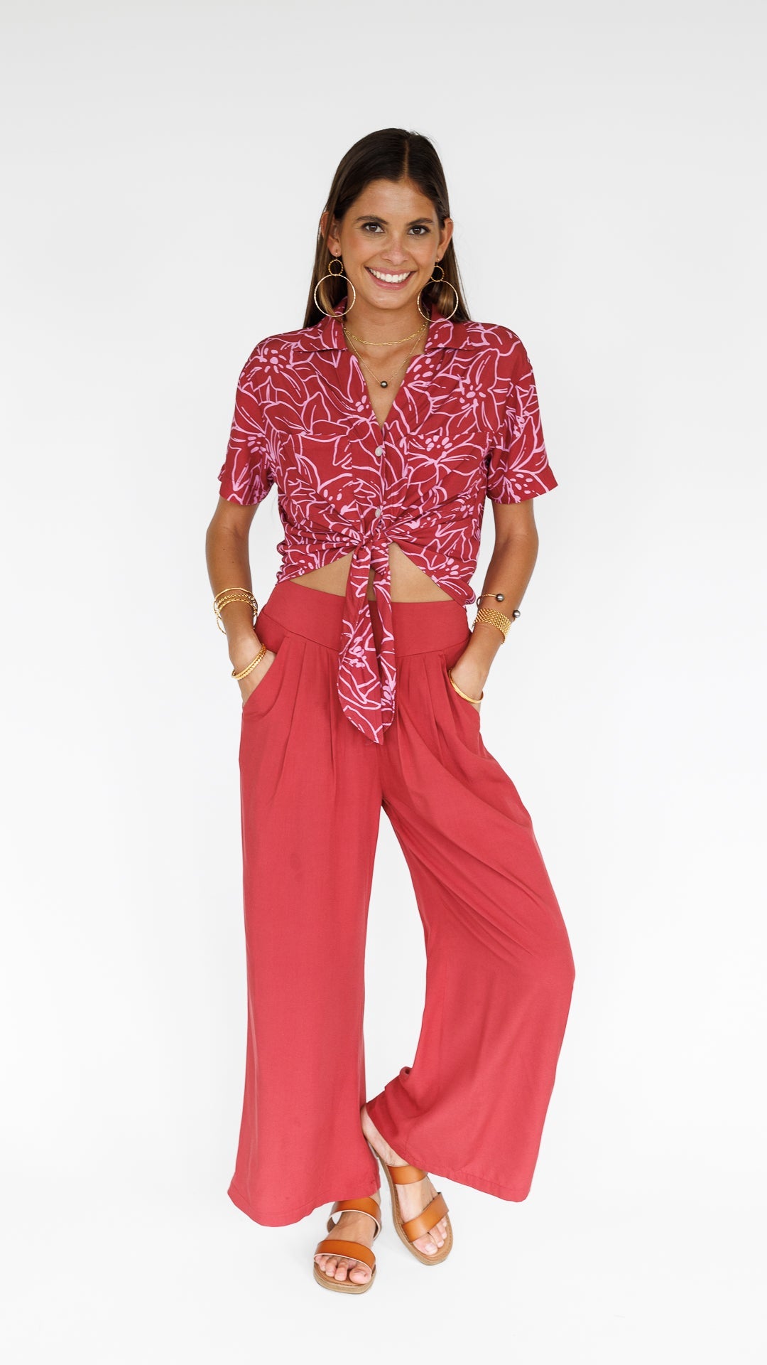 Makena Resort Pant / Dragon Fruit KEANI APPAREL
