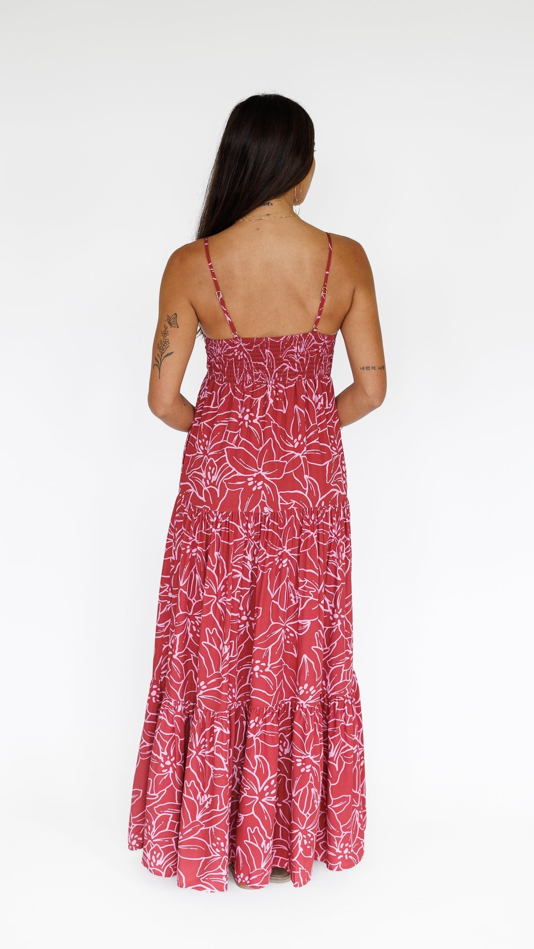 Lilinoe / Haleiwa Maxi Dress / Dragon Fruit KEANI APPAREL