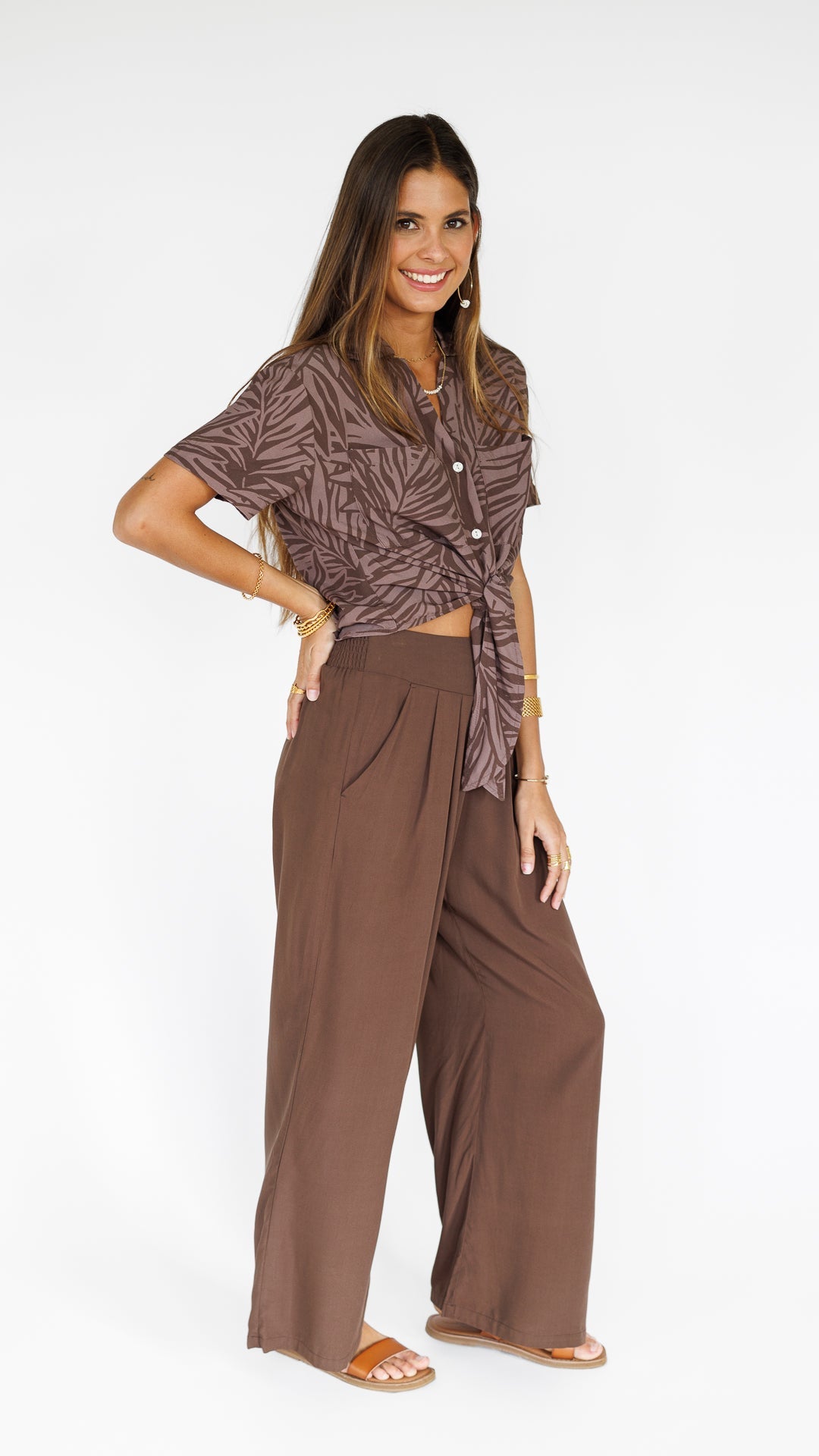 Makena Resort Pant / Coffee Bean KEANI APPAREL