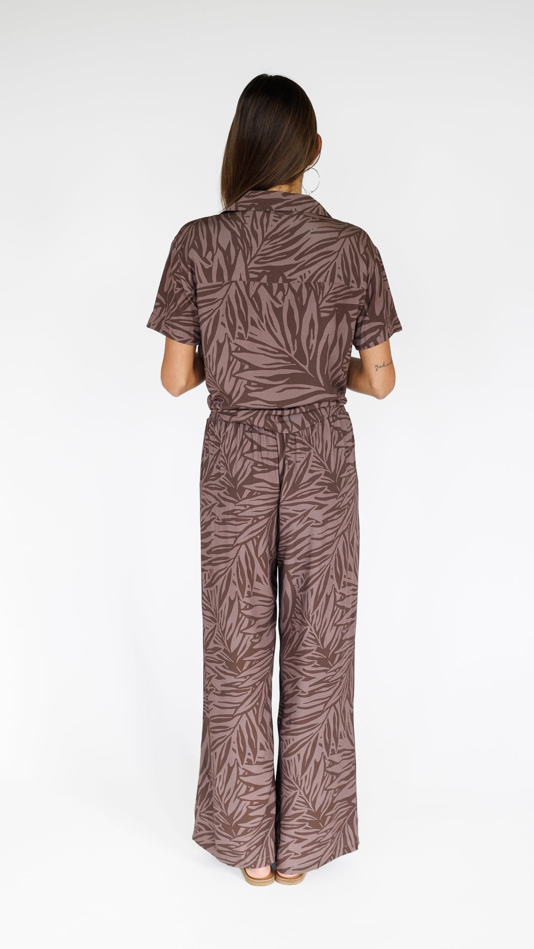 Pretty in Palms / Makena Resort Pant / Coffee Bean KEANI APPAREL