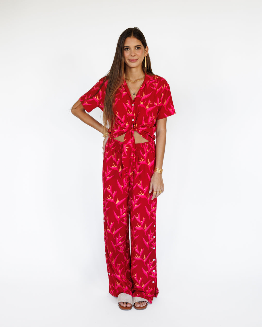 Heliconia / Hele Tie-Top / Hot Tropic KEANI APPAREL