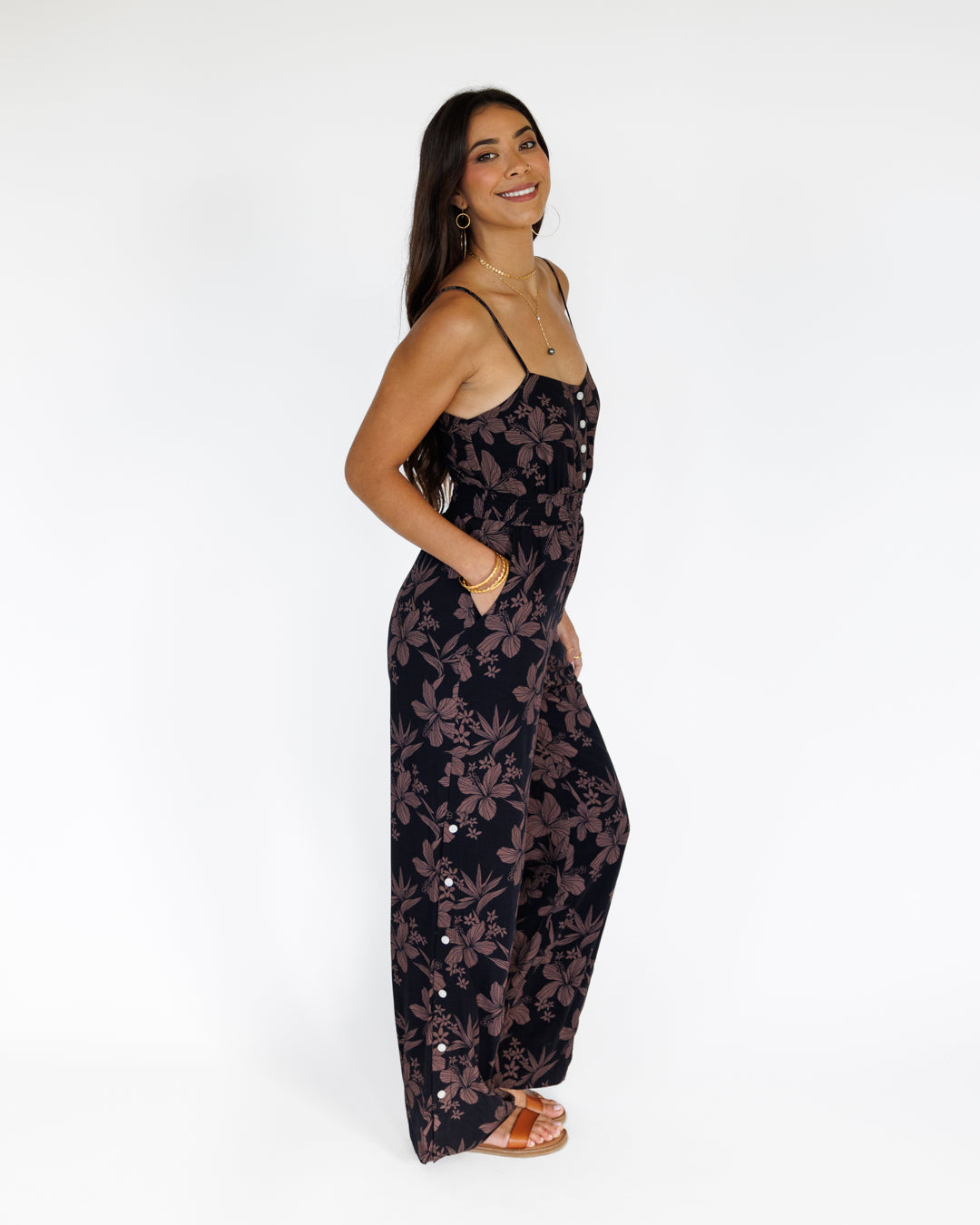 Garden Isle / Lahaina Jumpsuit / Midnight KEANI APPAREL