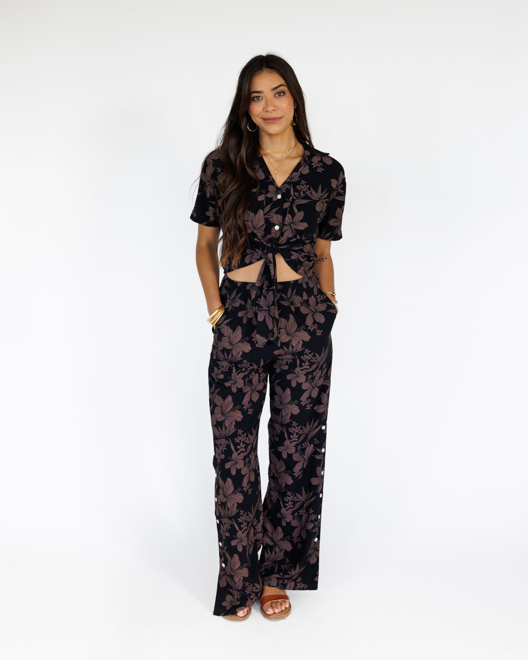 Garden Isle / Hele Tie-Top / Midnight KEANI APPAREL