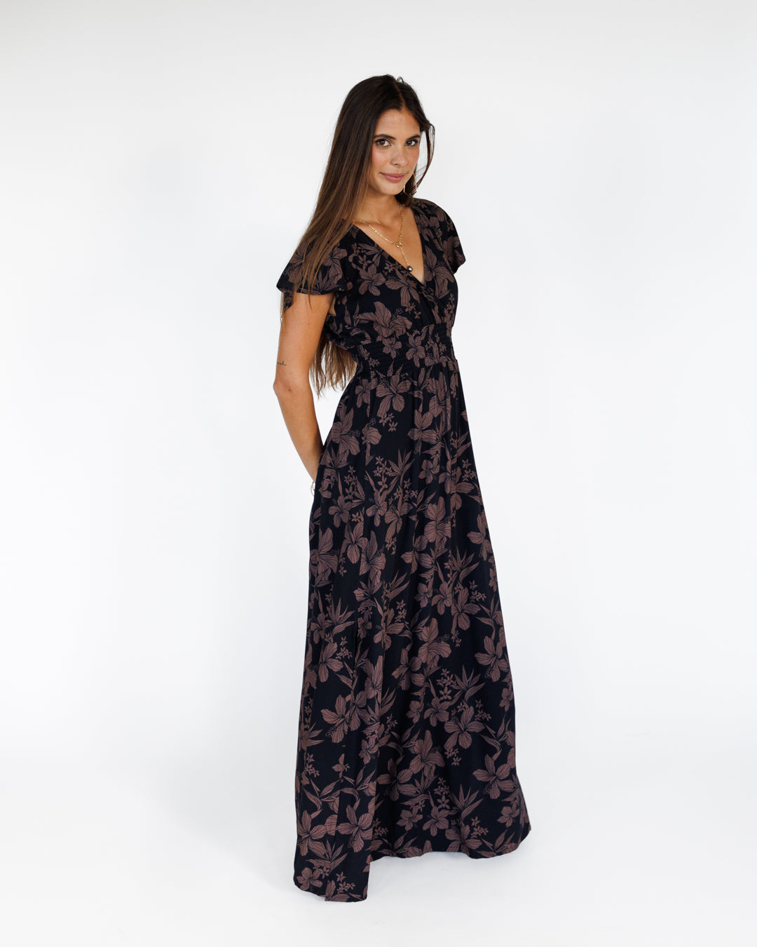 Garden Isle / Moana Maxi Dress / Midnight KEANI APPAREL
