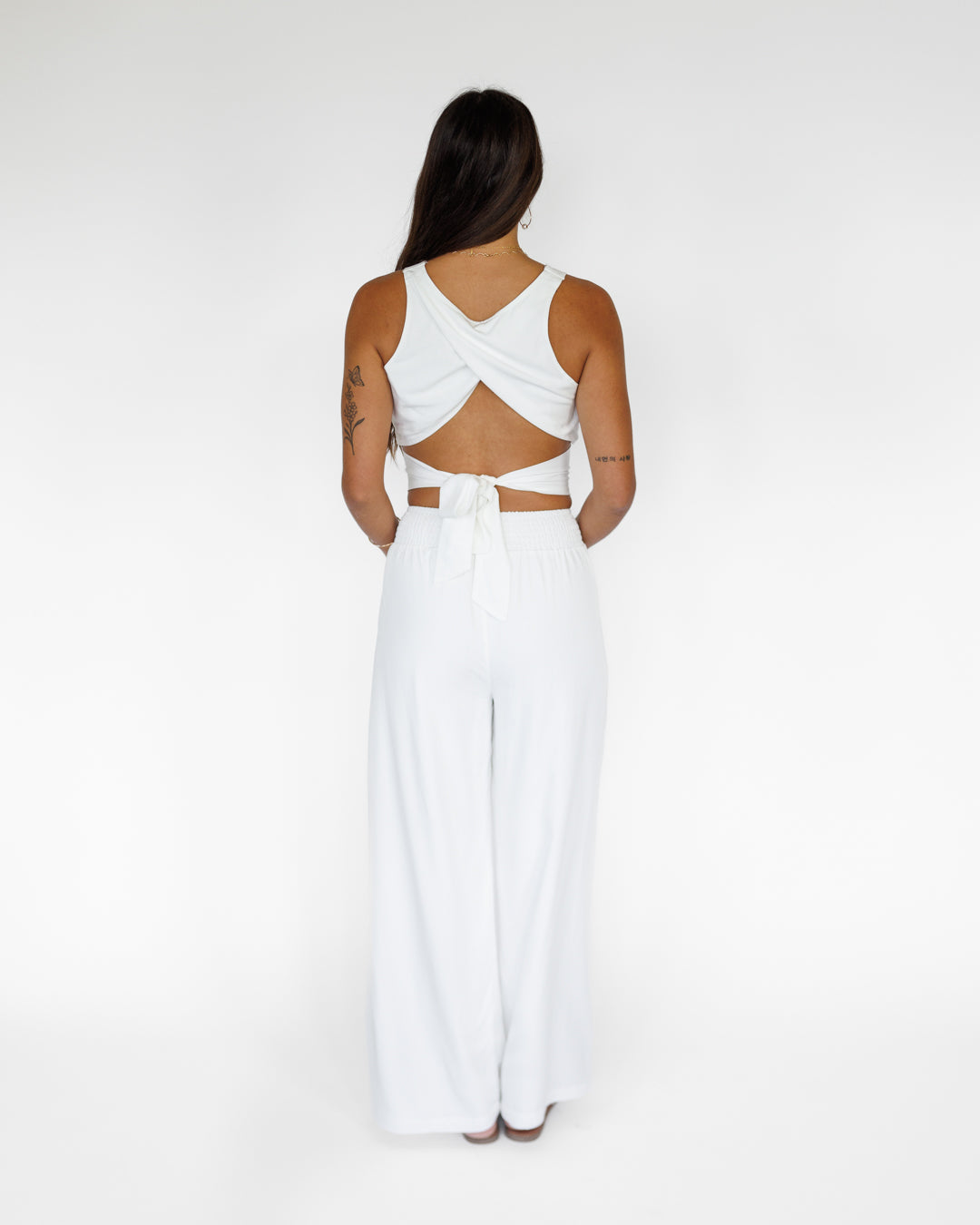 Hoku Tie-Back Top / Coconut Milk KEANI APPAREL