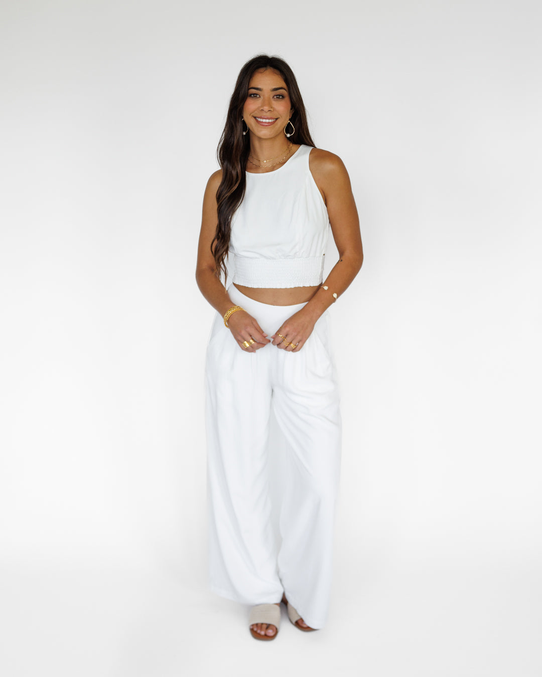 Hoku Tie-Back Top / Coconut Milk KEANI APPAREL