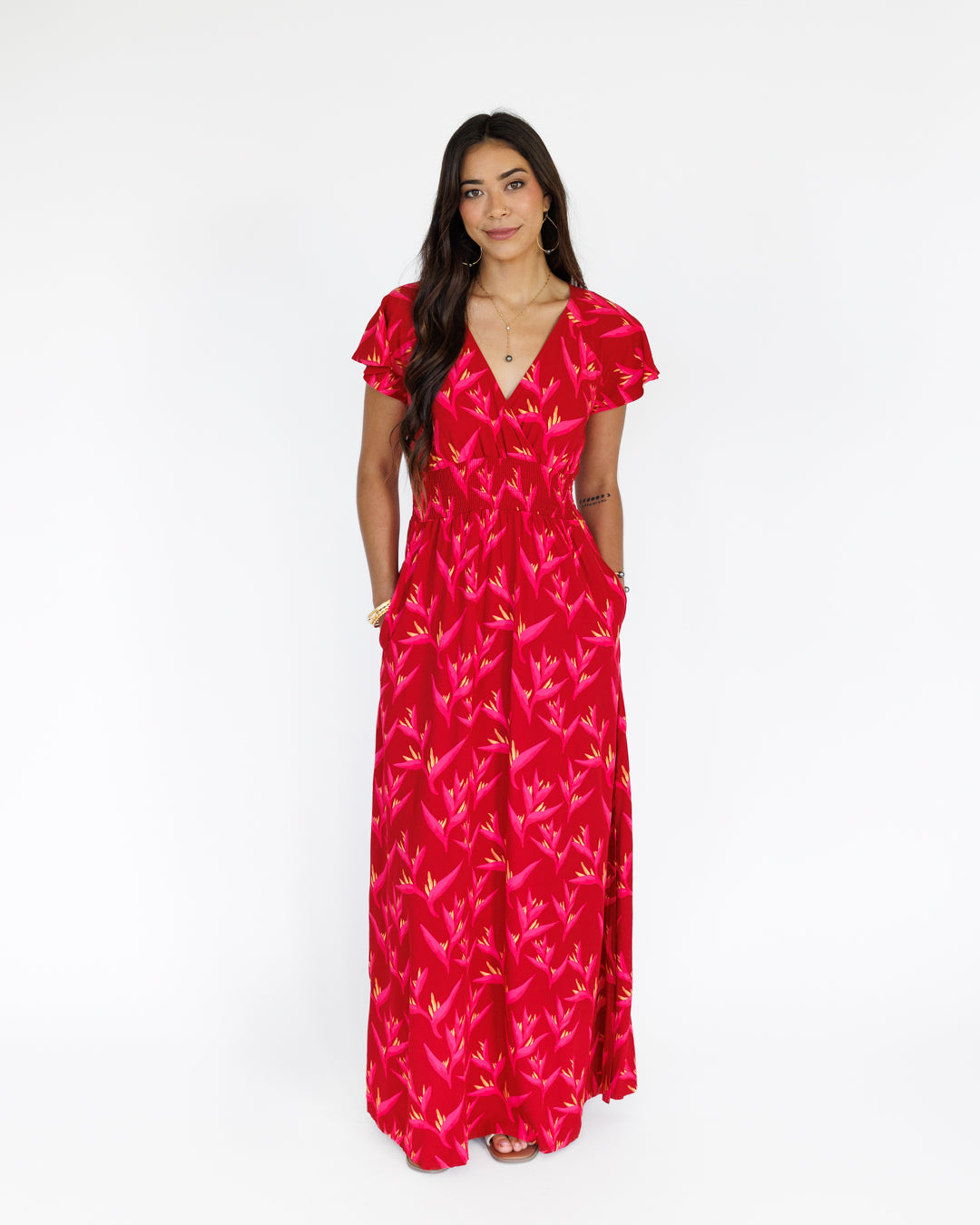 Heliconia / Moana Maxi Dress / Hot Tropic KEANI APPAREL