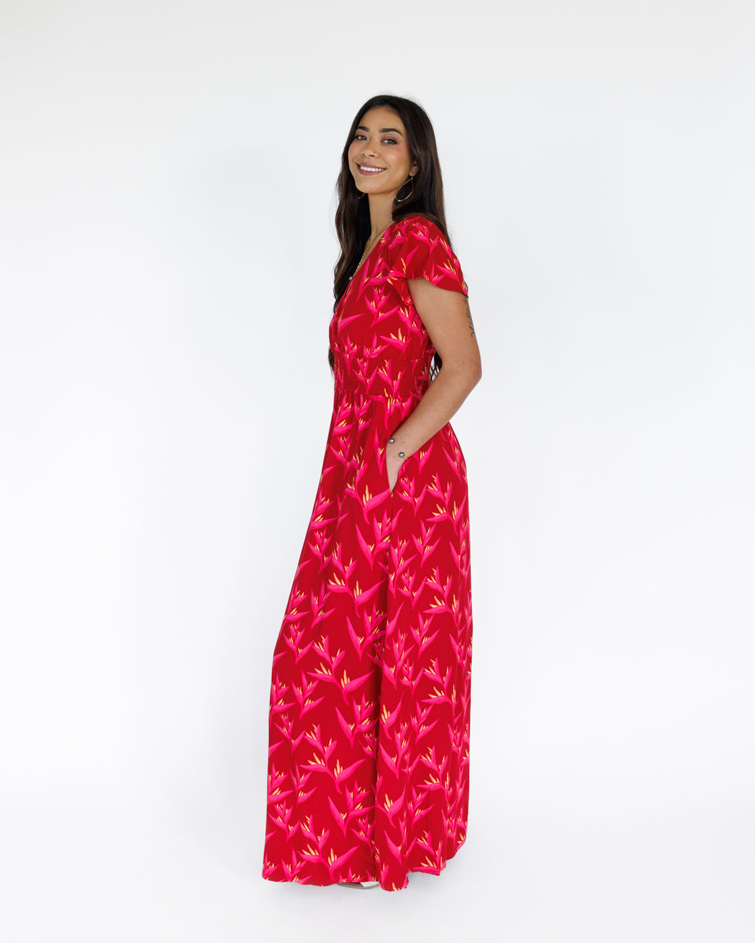 Heliconia / Moana Maxi Dress / Hot Tropic KEANI APPAREL