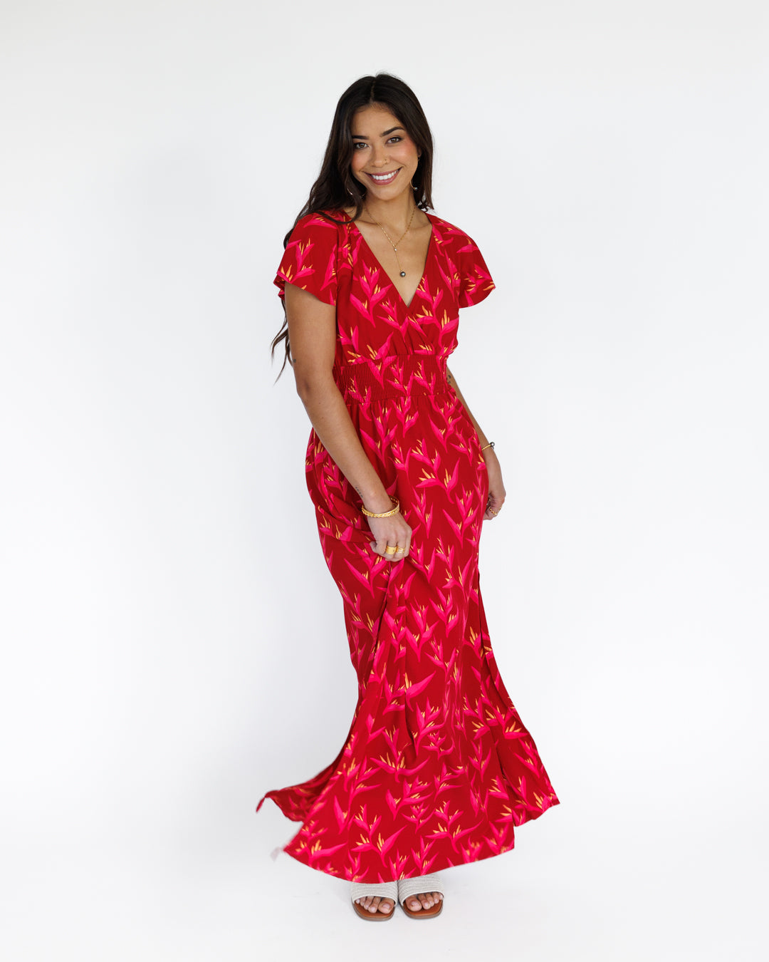Heliconia / Moana Maxi Dress / Hot Tropic KEANI APPAREL