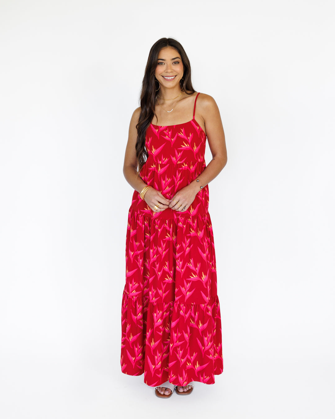 Heliconia / Haleiwa Maxi Dress / Hot Tropic KEANI APPAREL