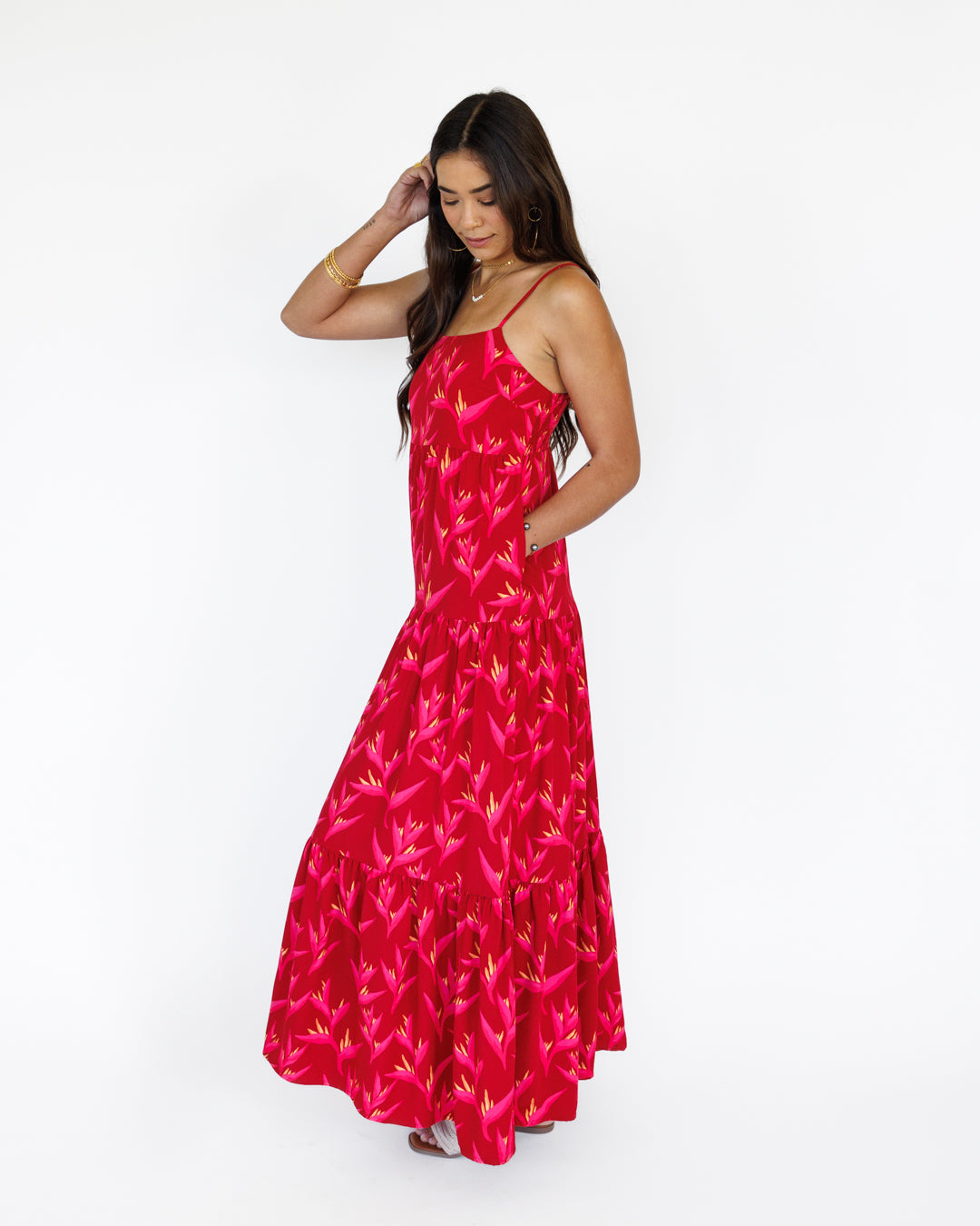 Heliconia / Haleiwa Maxi Dress / Hot Tropic KEANI APPAREL