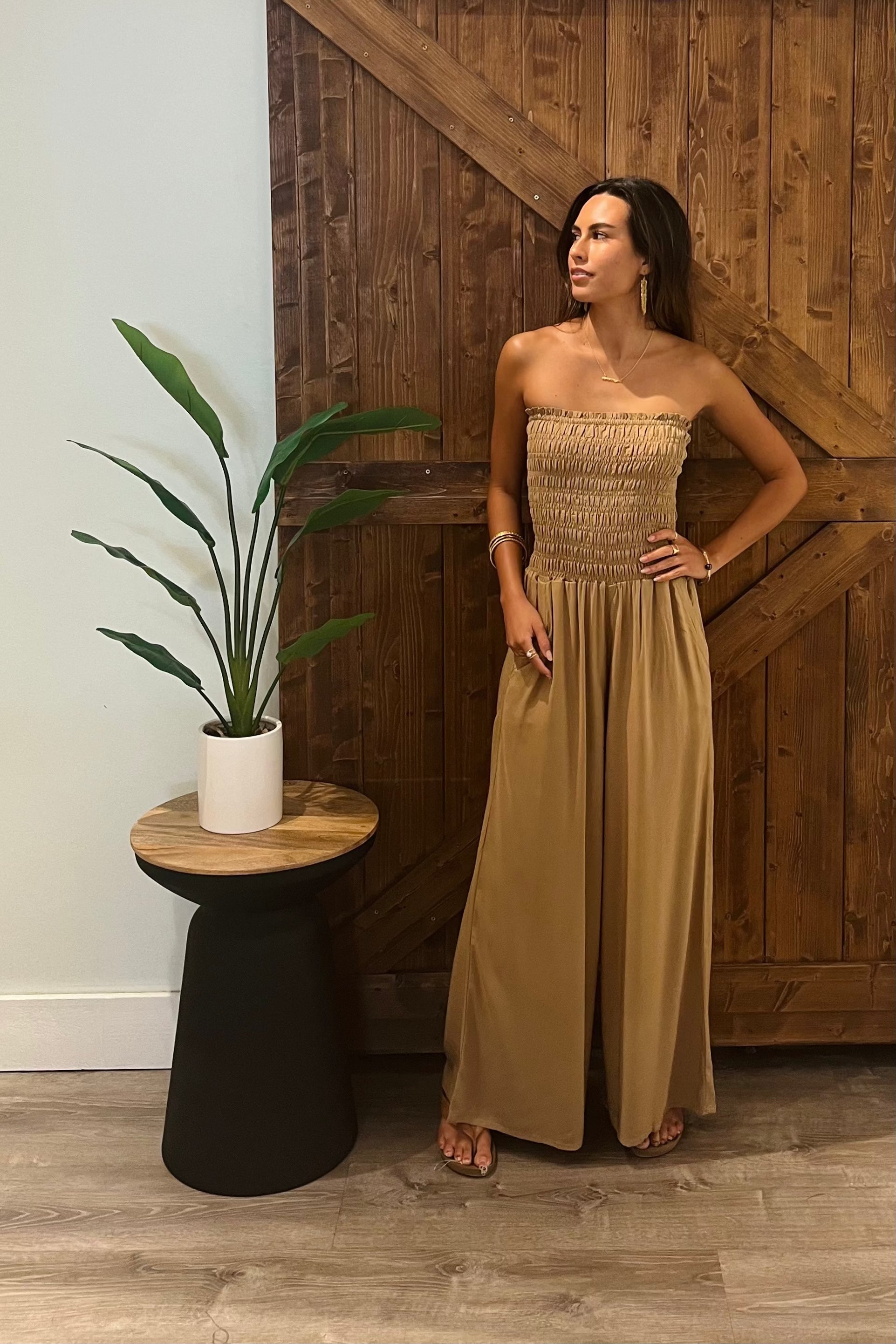 Lawai Jumpsuit / Latte Khush Clothing