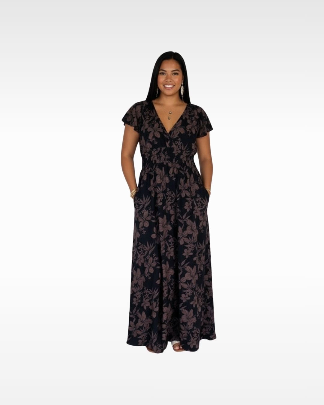 Garden Isle / Moana Maxi Dress / Midnight KEANI APPAREL
