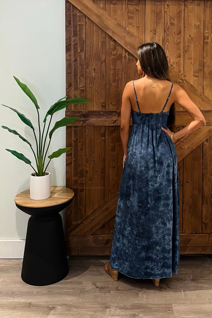 Lumiere Dress / Murky Denim Khush Clothing