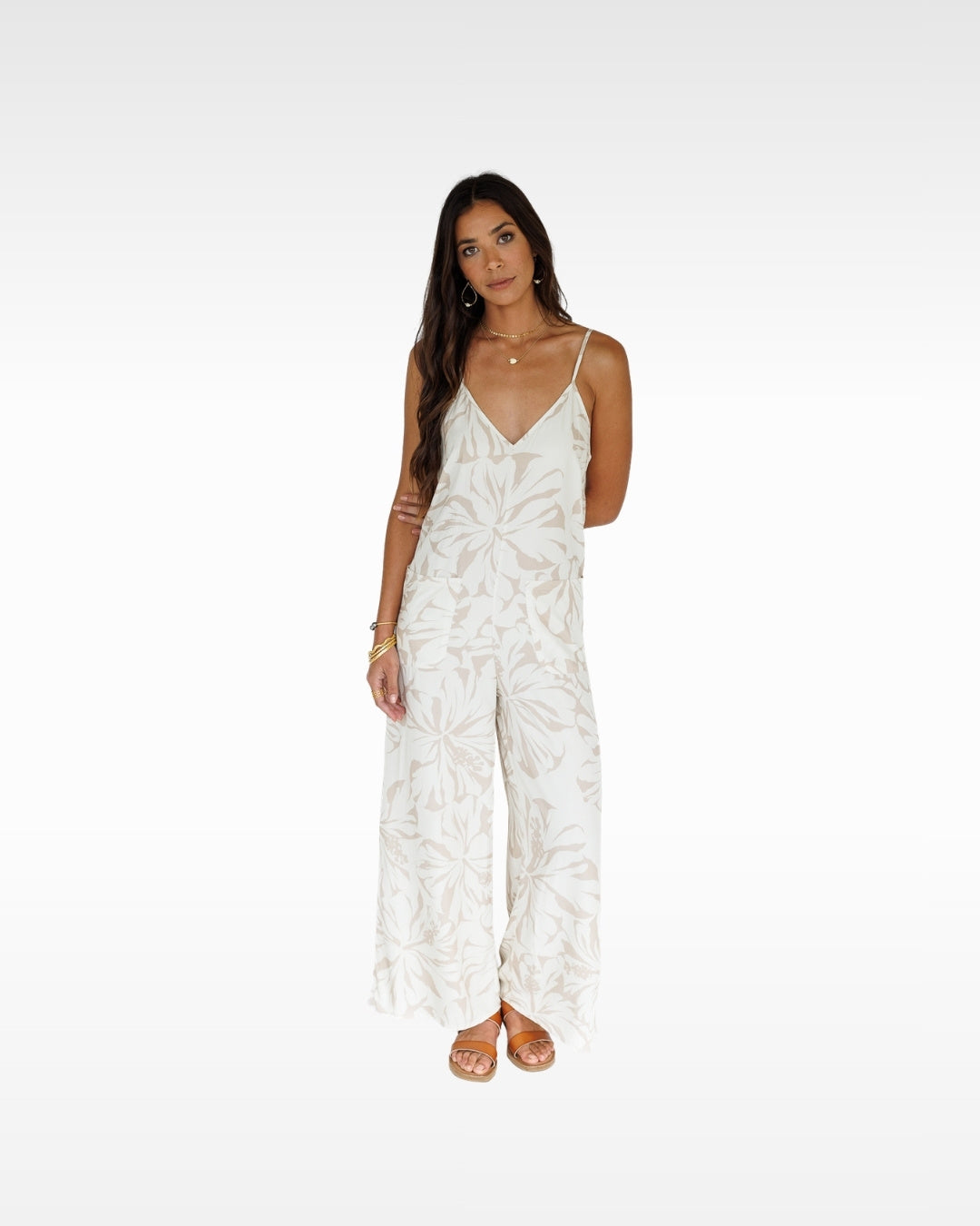 Hibiscus Kiss / Haiku Jumpsuit / Bamboo Shoot KEANI APPAREL