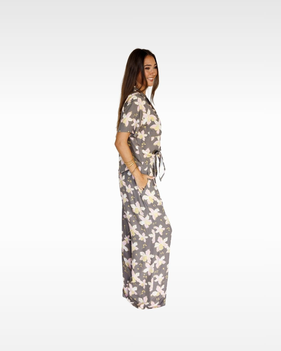 Orchid Blooms / Hele Tie-Top / Coconut Husk KEANI APPAREL