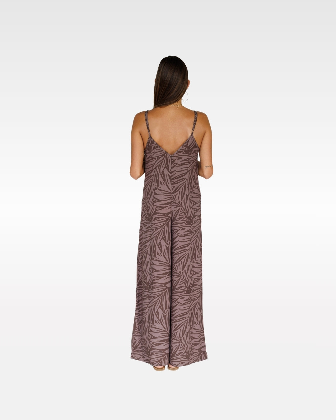 Pretty In Palms / Haiku Jumpsuit / Coffee Bean KEANI APPAREL
