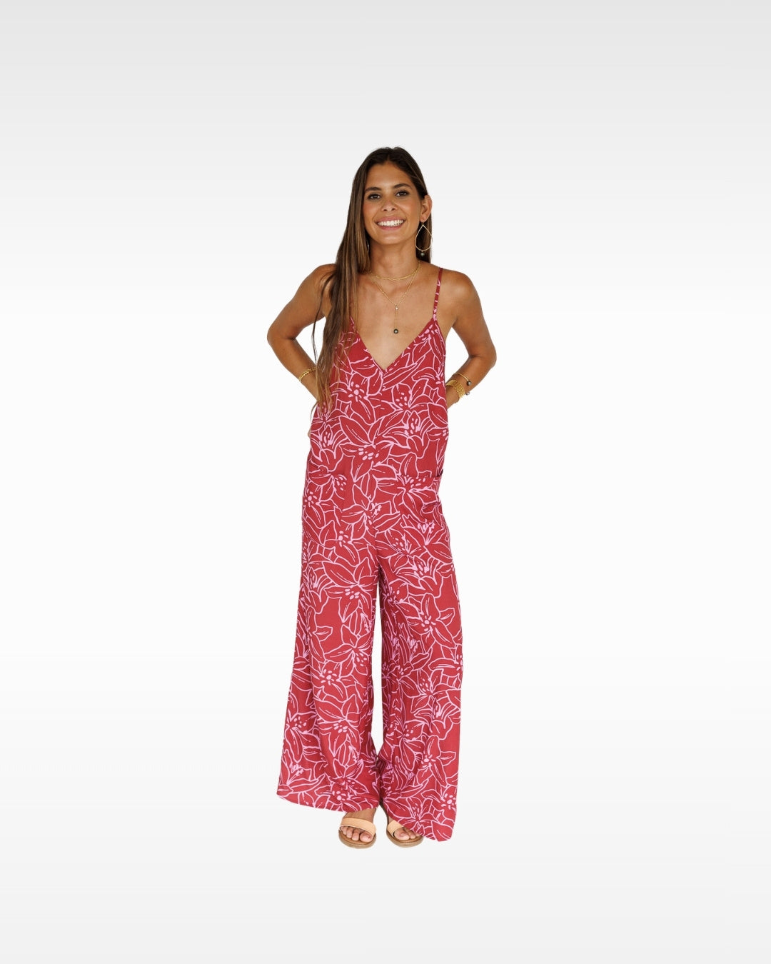 Lilinoe / Haiku Jumpsuit / Dragon Fruit KEANI APPAREL