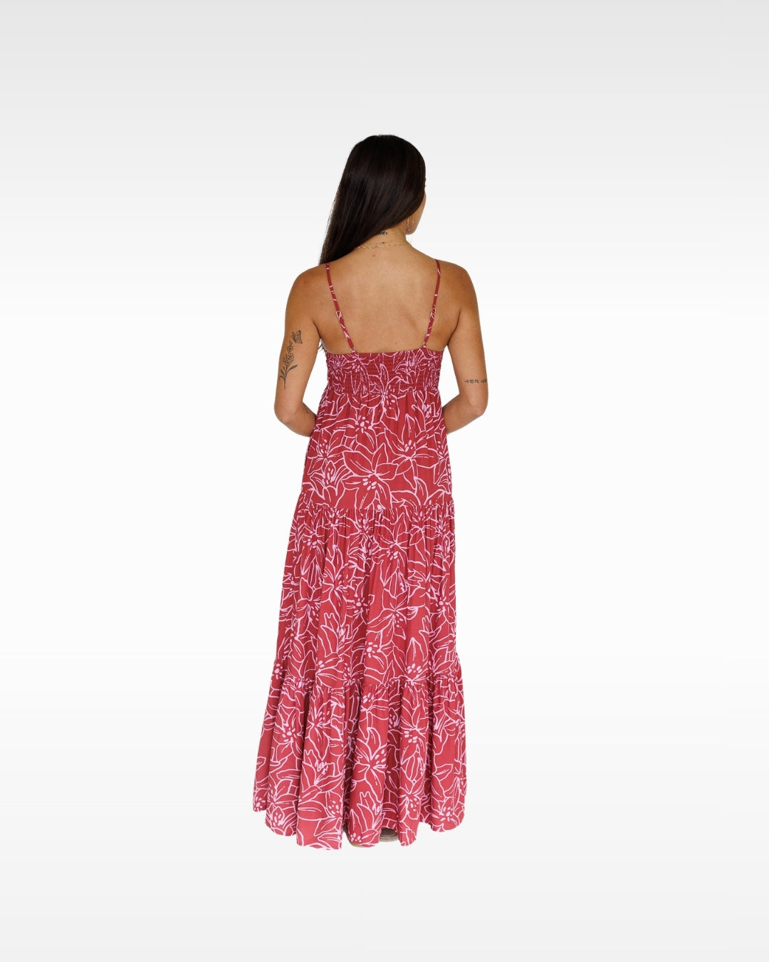 Lilinoe / Haleiwa Maxi Dress / Dragon Fruit KEANI APPAREL