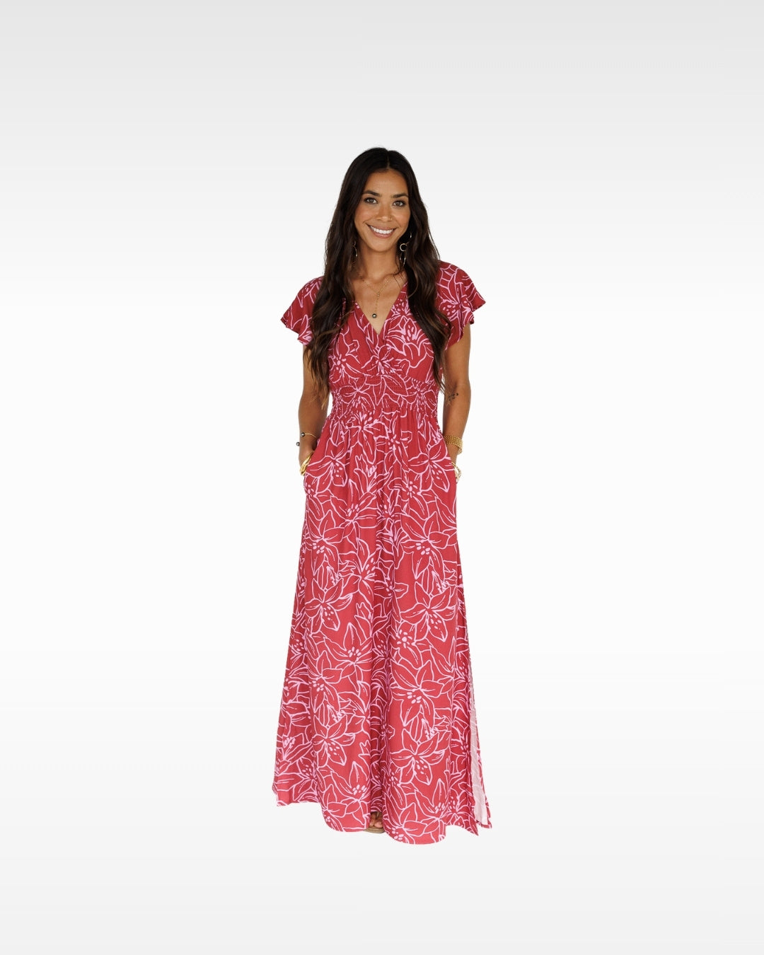 Lilinoe / Moana Maxi Dress / Dragon Fruit