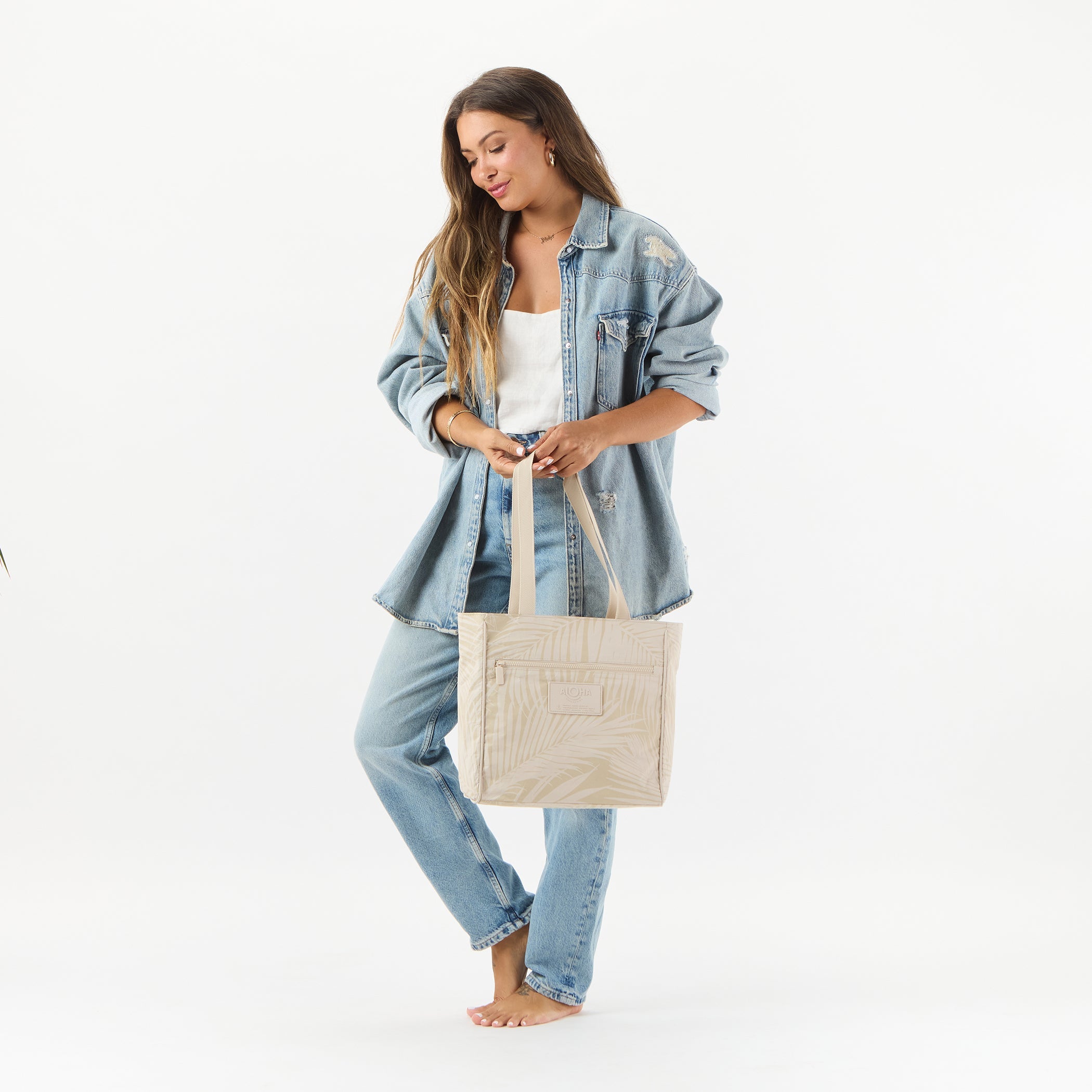 Areca Go-To Tote / Latte & Sandstone Aloha Collection