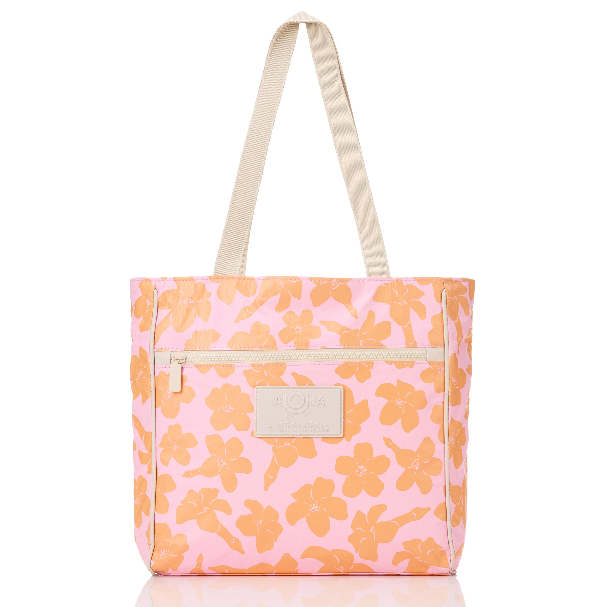 Puakenikeni Go-To Tote / Pink & Orange Aloha Collection