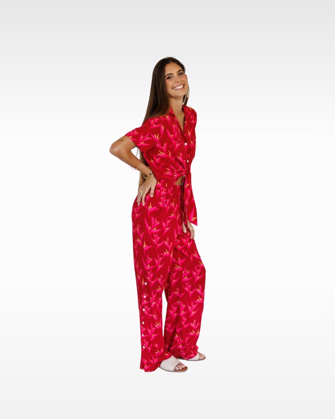 Heliconia / Hele Tie-Top / Hot Tropic KEANI APPAREL