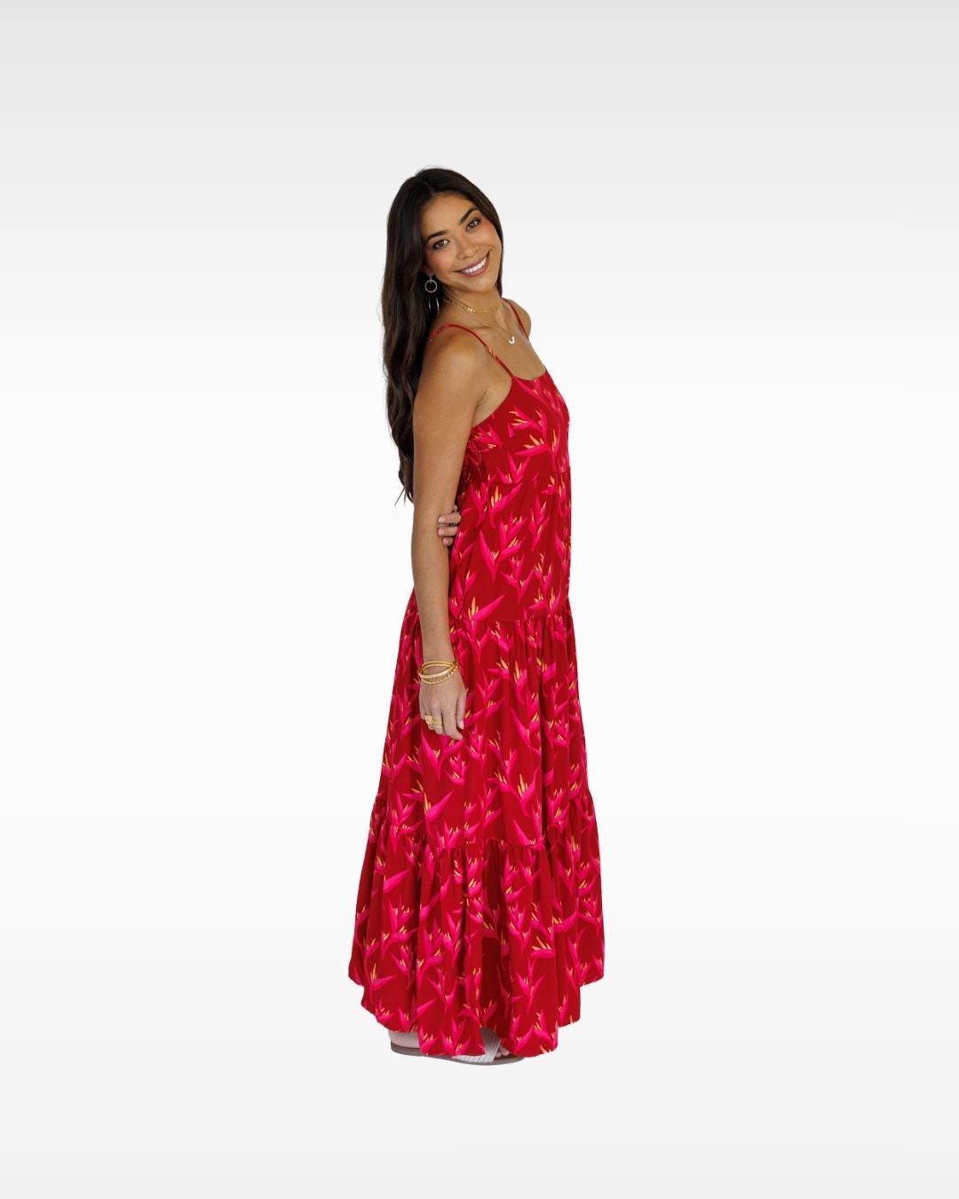 Heliconia / Haleiwa Maxi Dress / Hot Tropic KEANI APPAREL