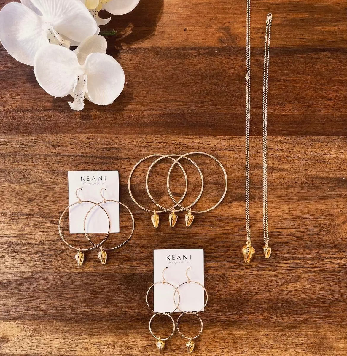 Large Beachcomber Hoops KEANI JEWELRY