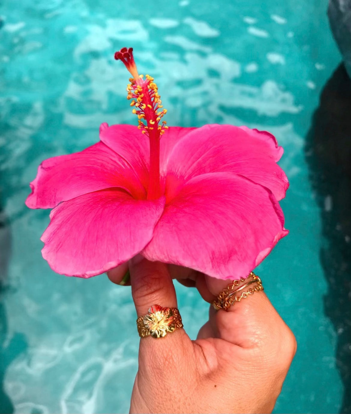 Hali'a Hibiscus Ring KEANI JEWELRY