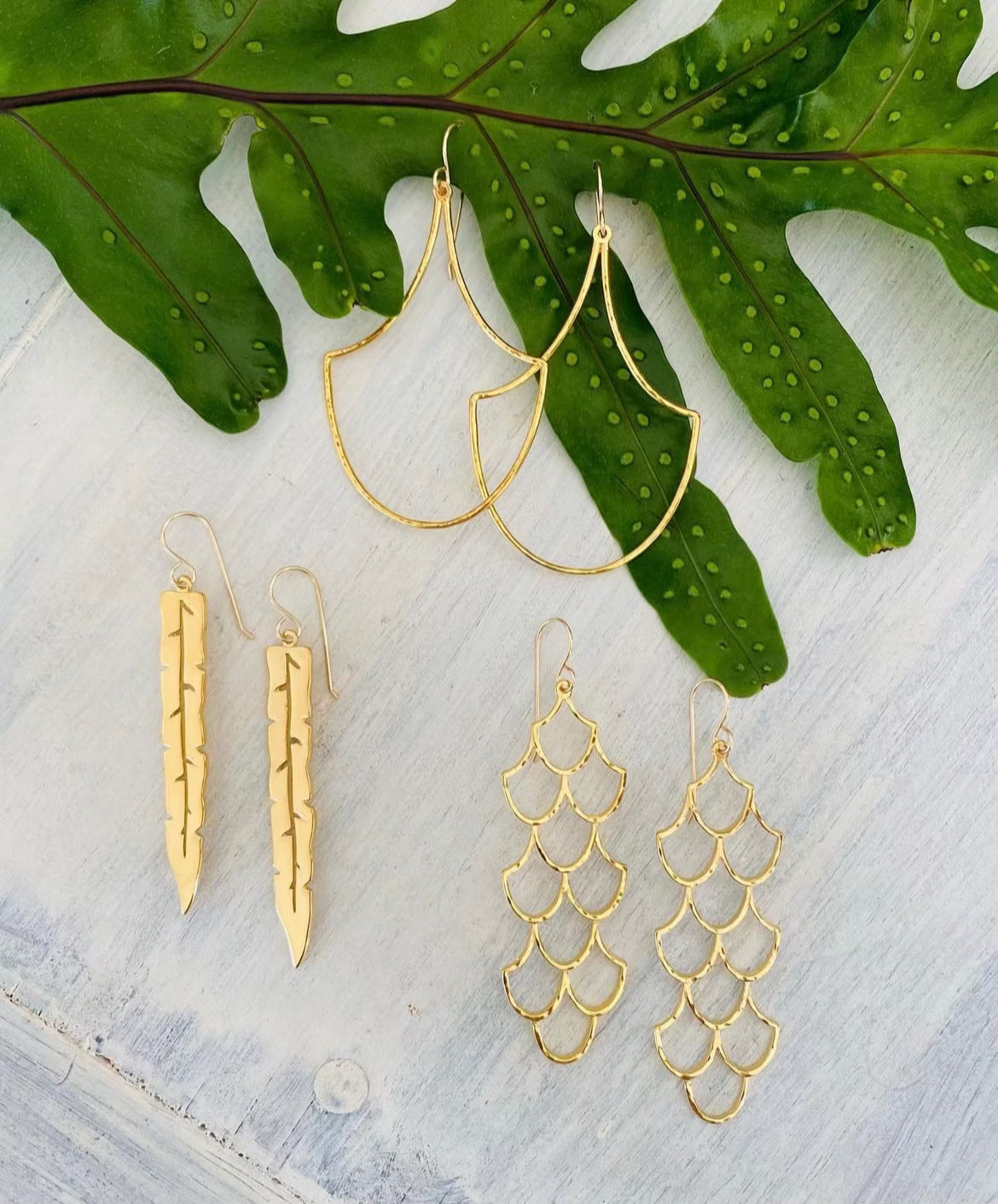 Mermaid Scale Hoops KEANI JEWELRY