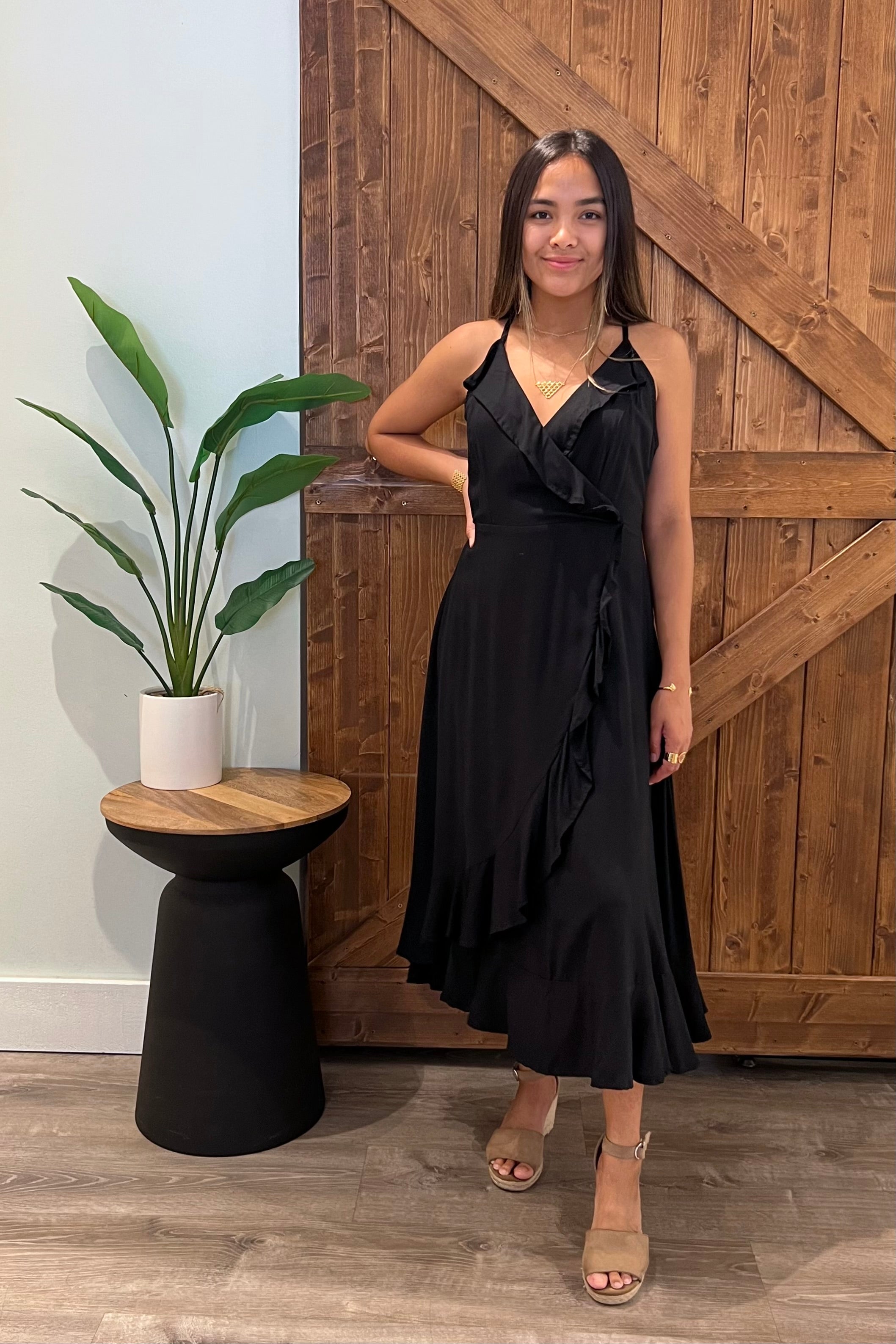 Arya Dress / Solid Black Khush Clothing