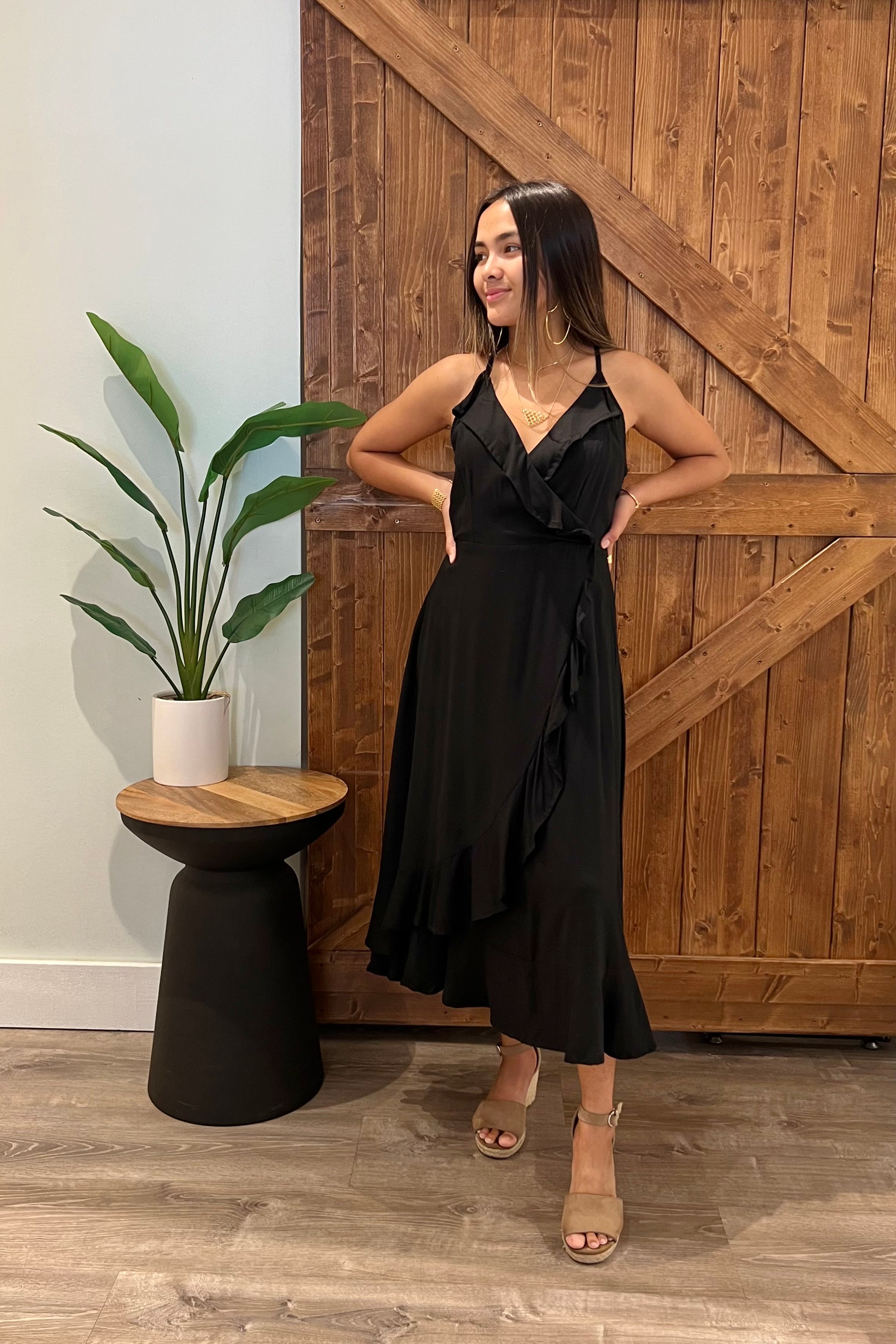 Arya Dress / Solid Black Khush Clothing