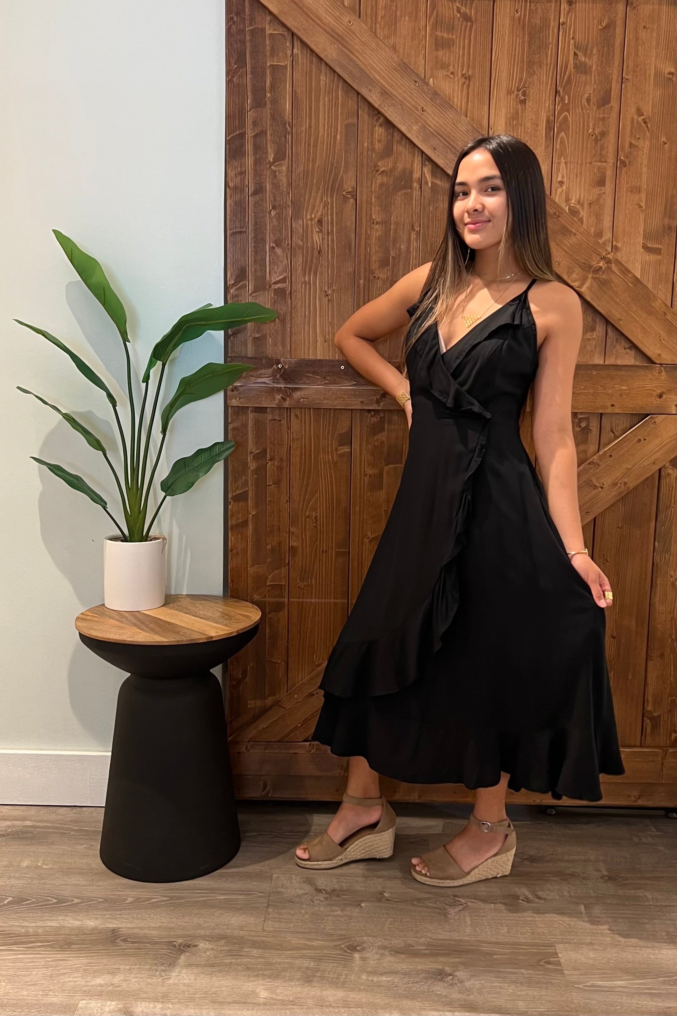 Arya Dress / Solid Black Khush Clothing