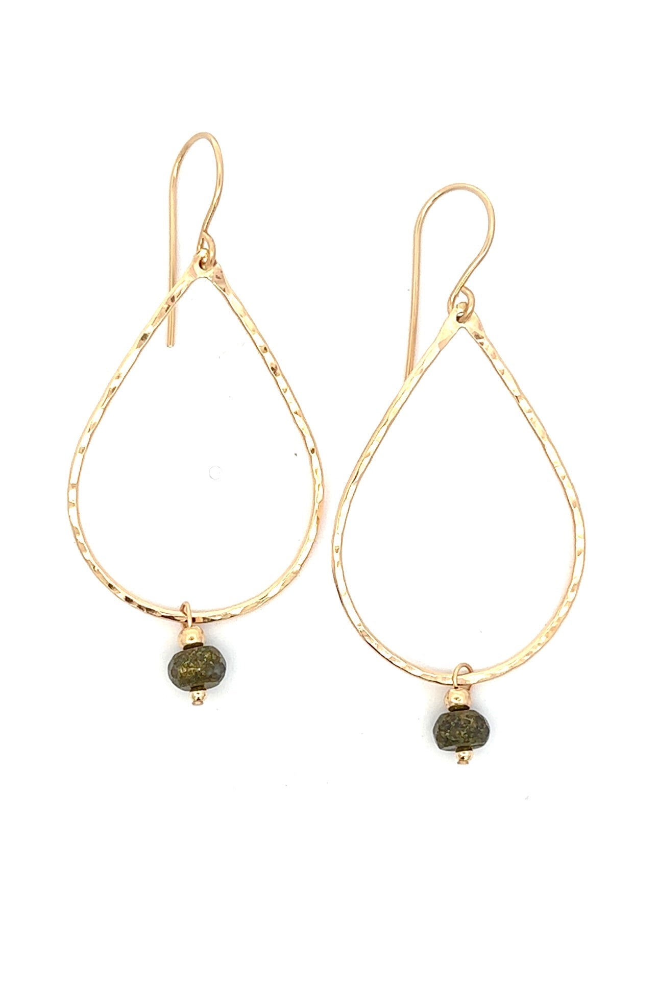 Small Pyrite Accented Teardrops KEANI JEWELRY