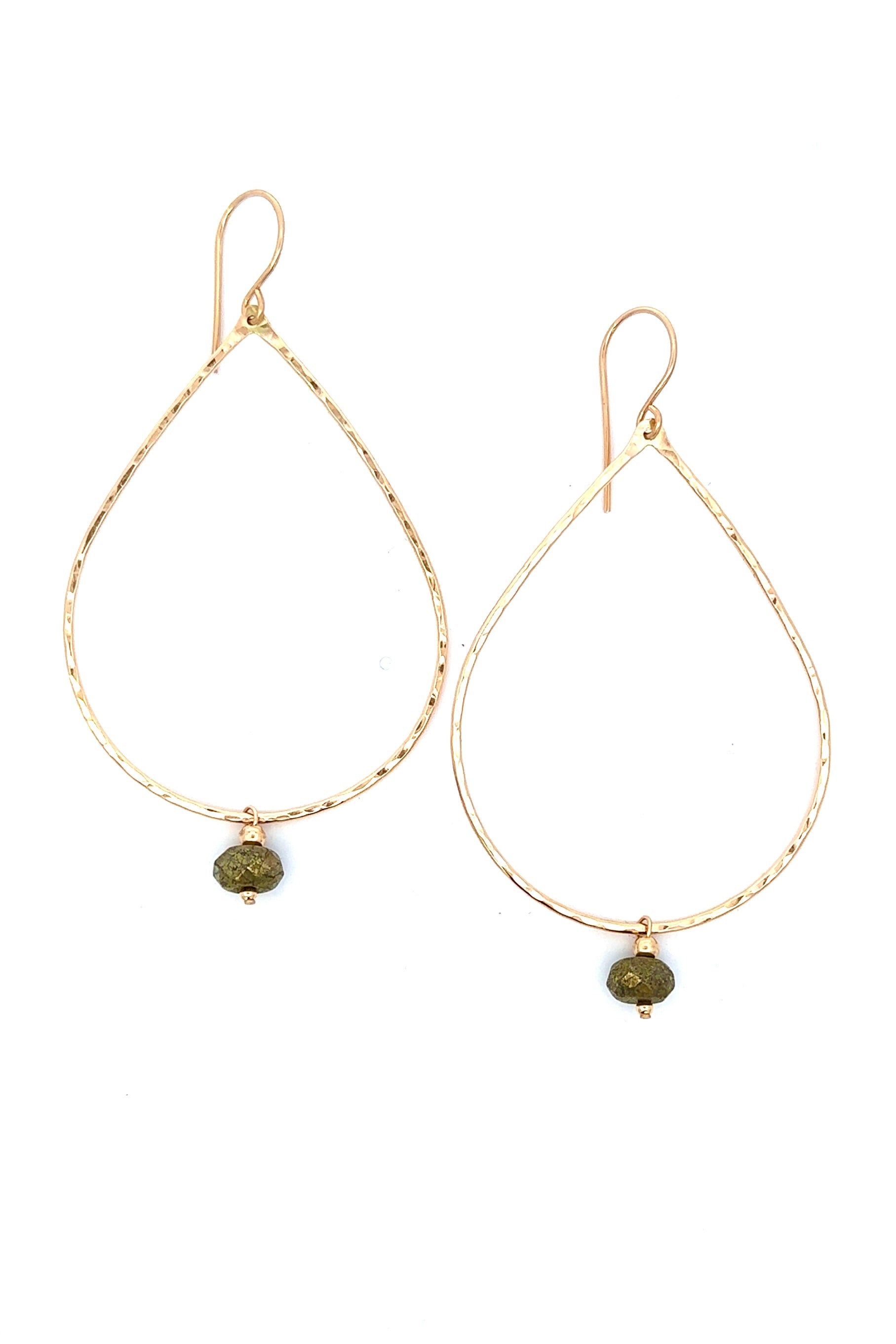 Large Pyrite Accented Teardrops KEANI JEWELRY