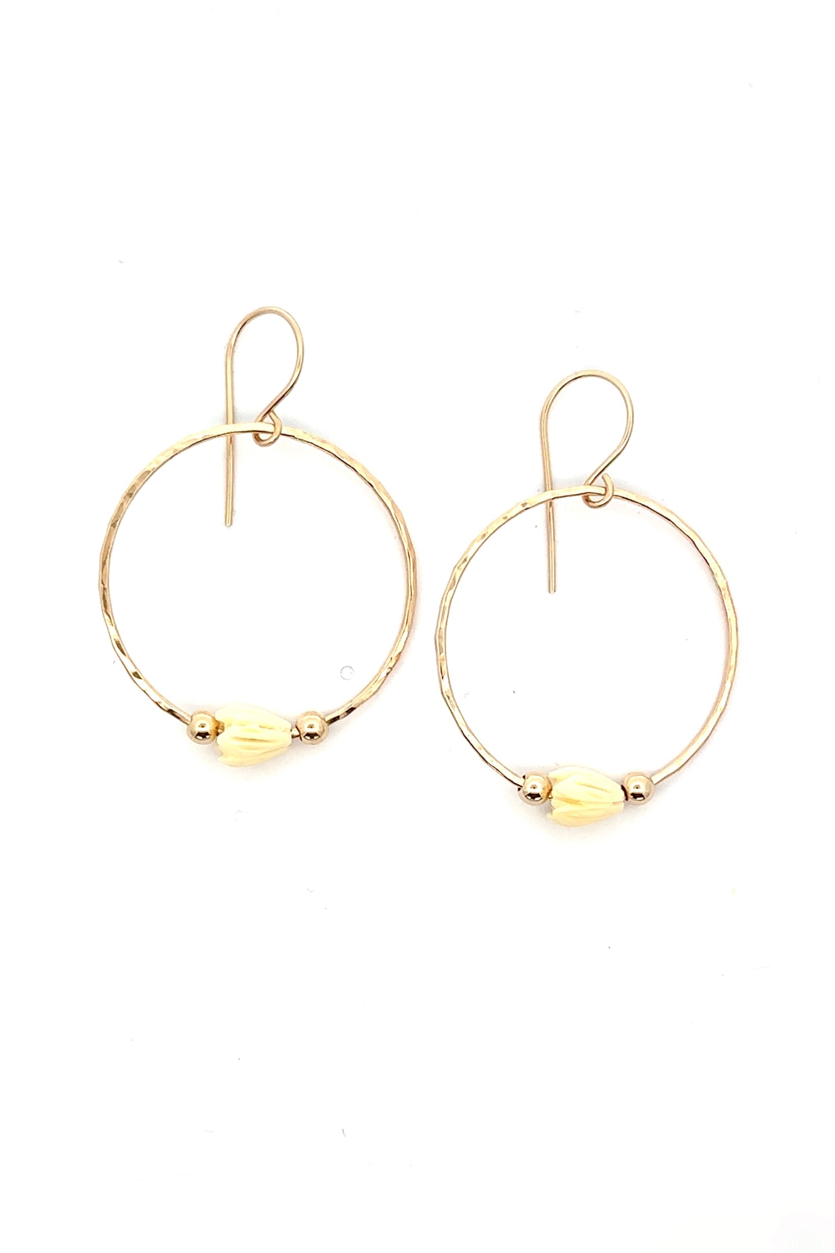 Small Pikake Hoops KEANI JEWELRY