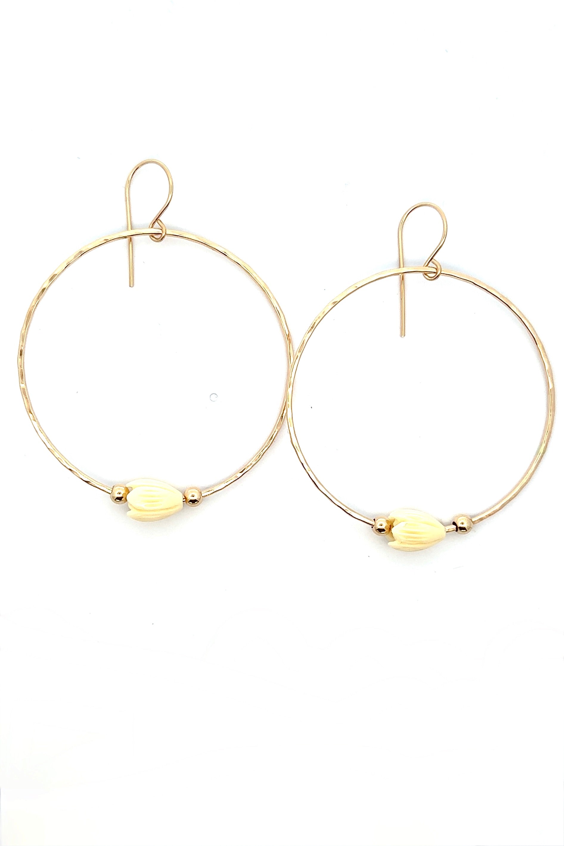 Large Pikake Hoops KEANI JEWELRY