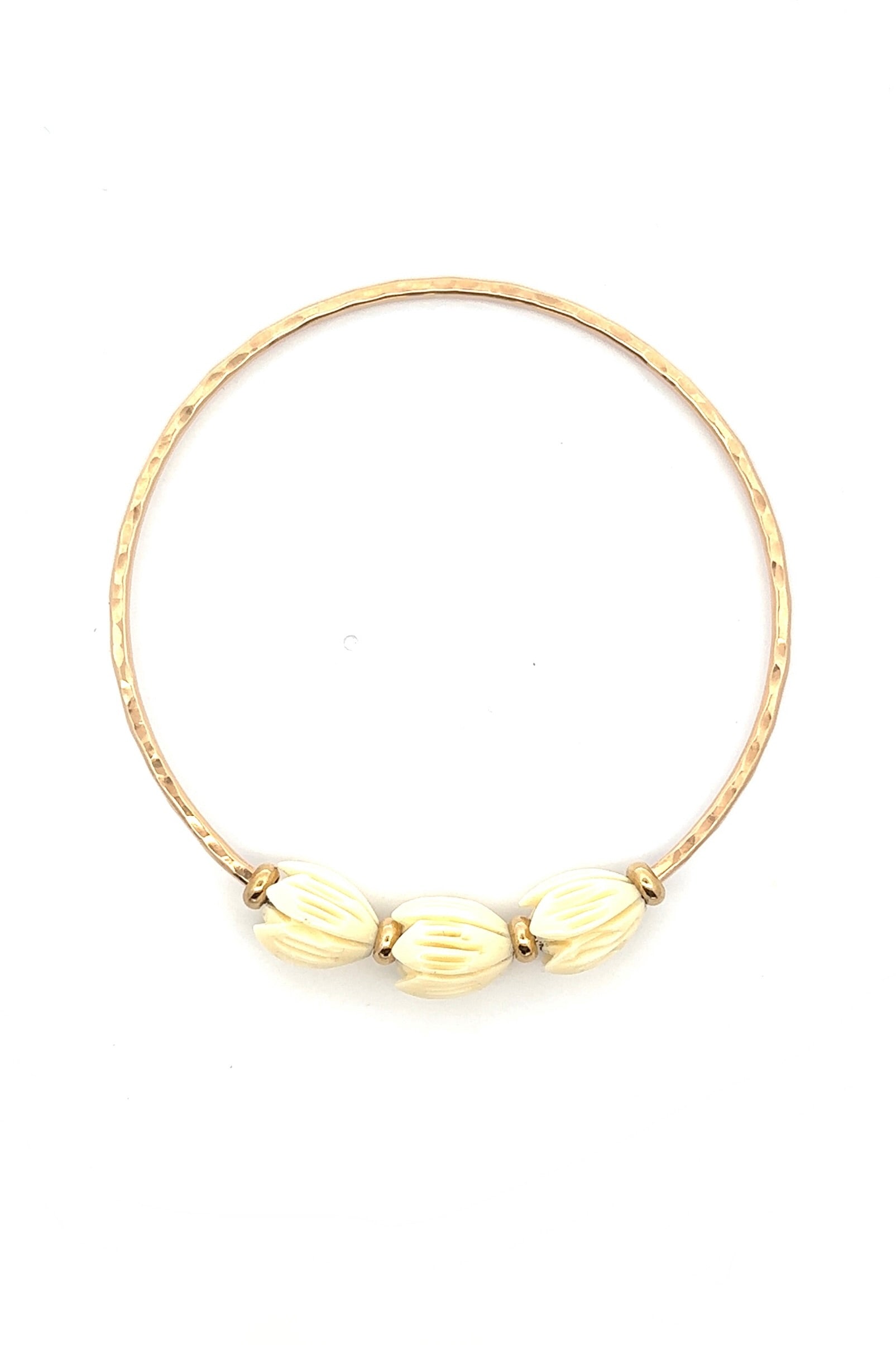 Triple Pikake Luxe Bangle KEANI JEWELRY