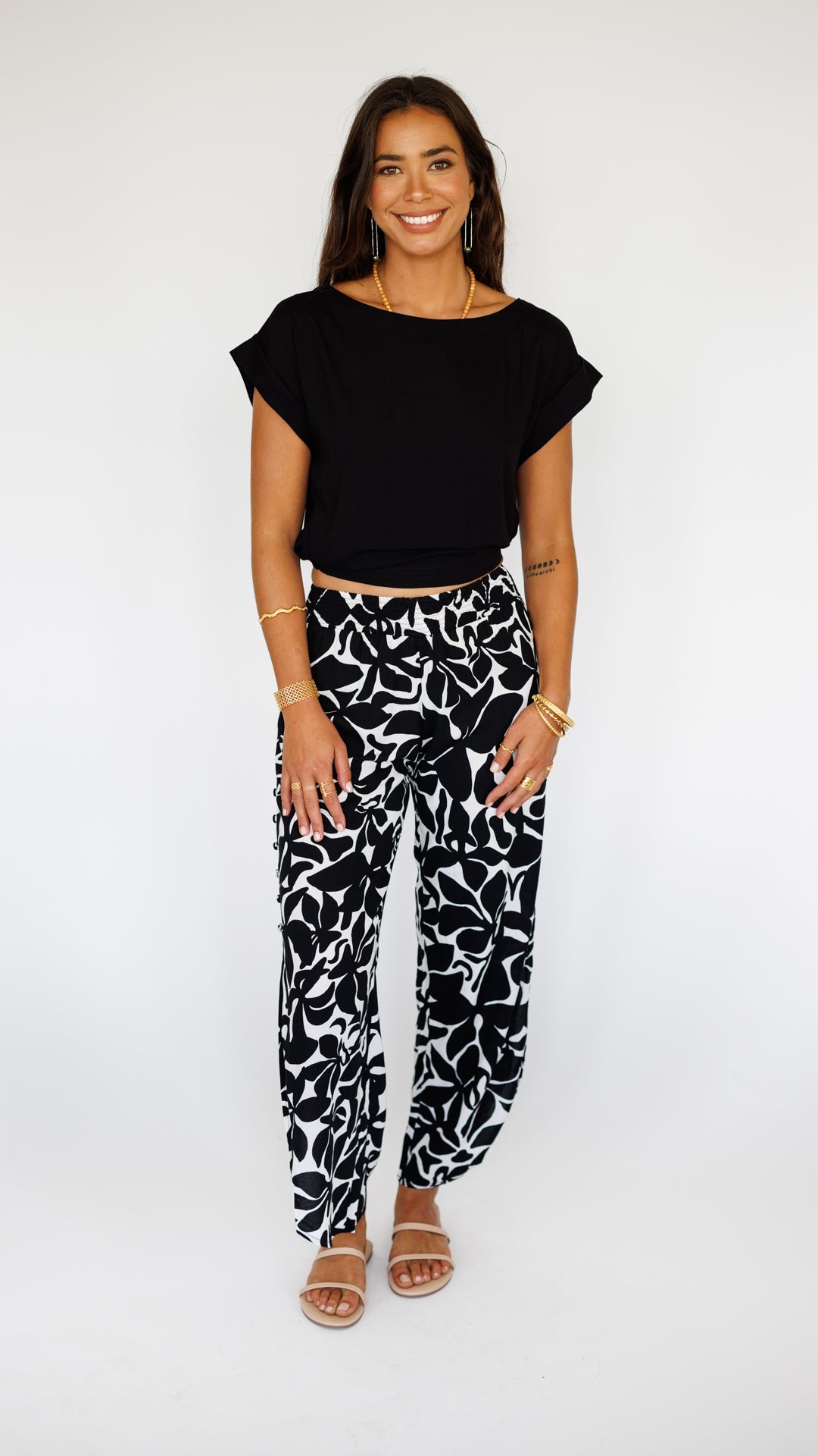Haven Pant / Honolulu Black Khush Clothing