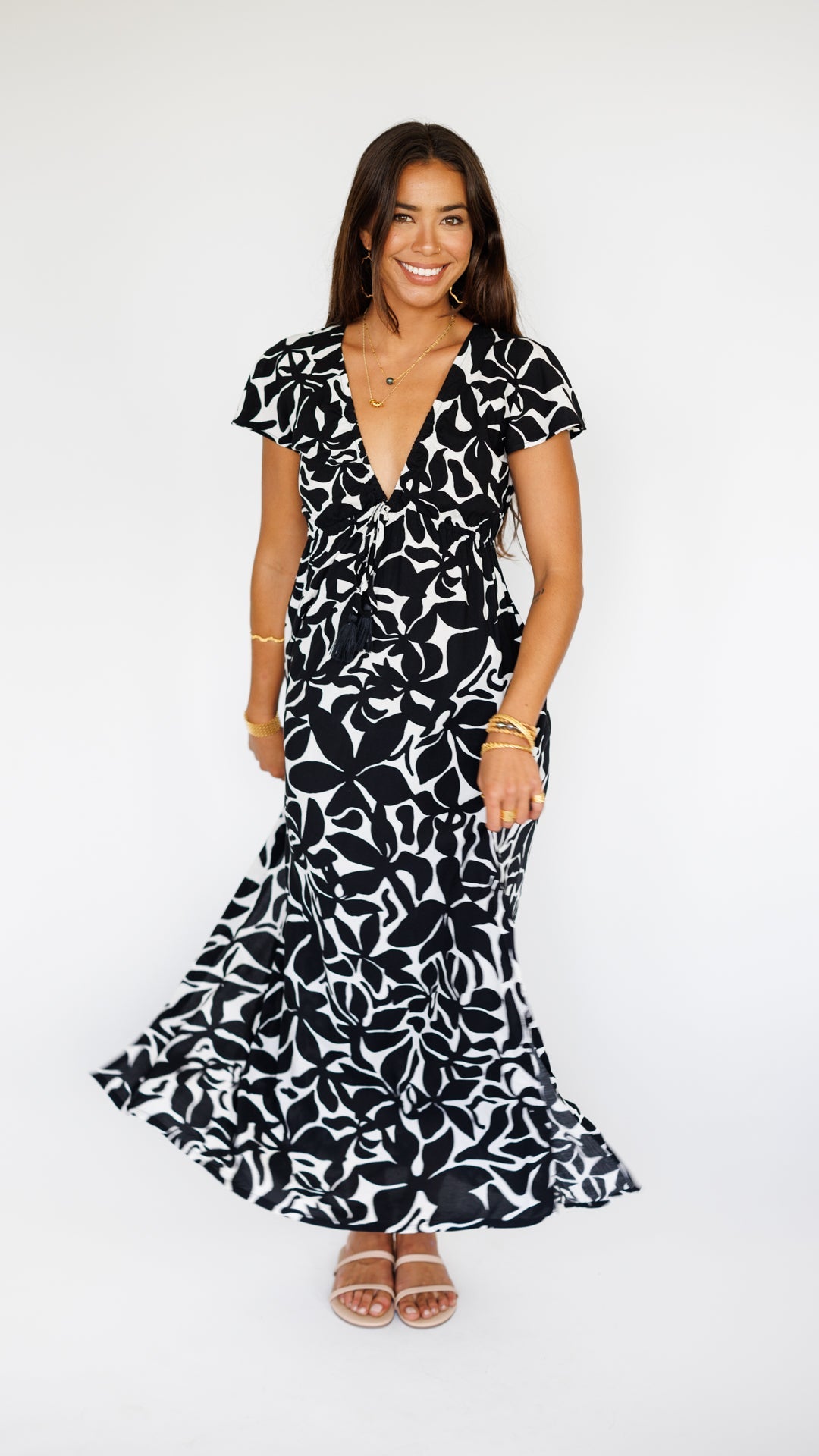 Leilani Dress / Honolulu Black - Keani HAWAI`I L