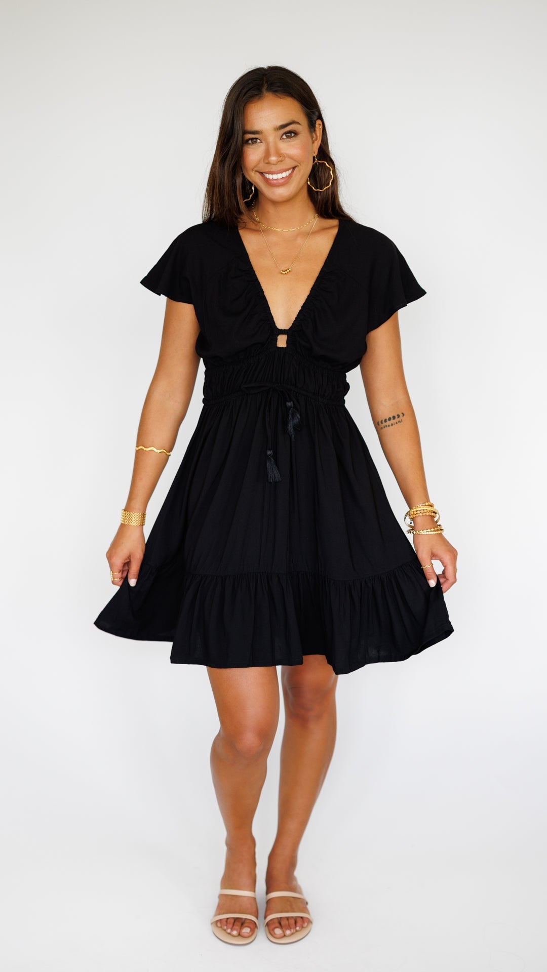 Manoa Dress / Solid Black Khush Clothing