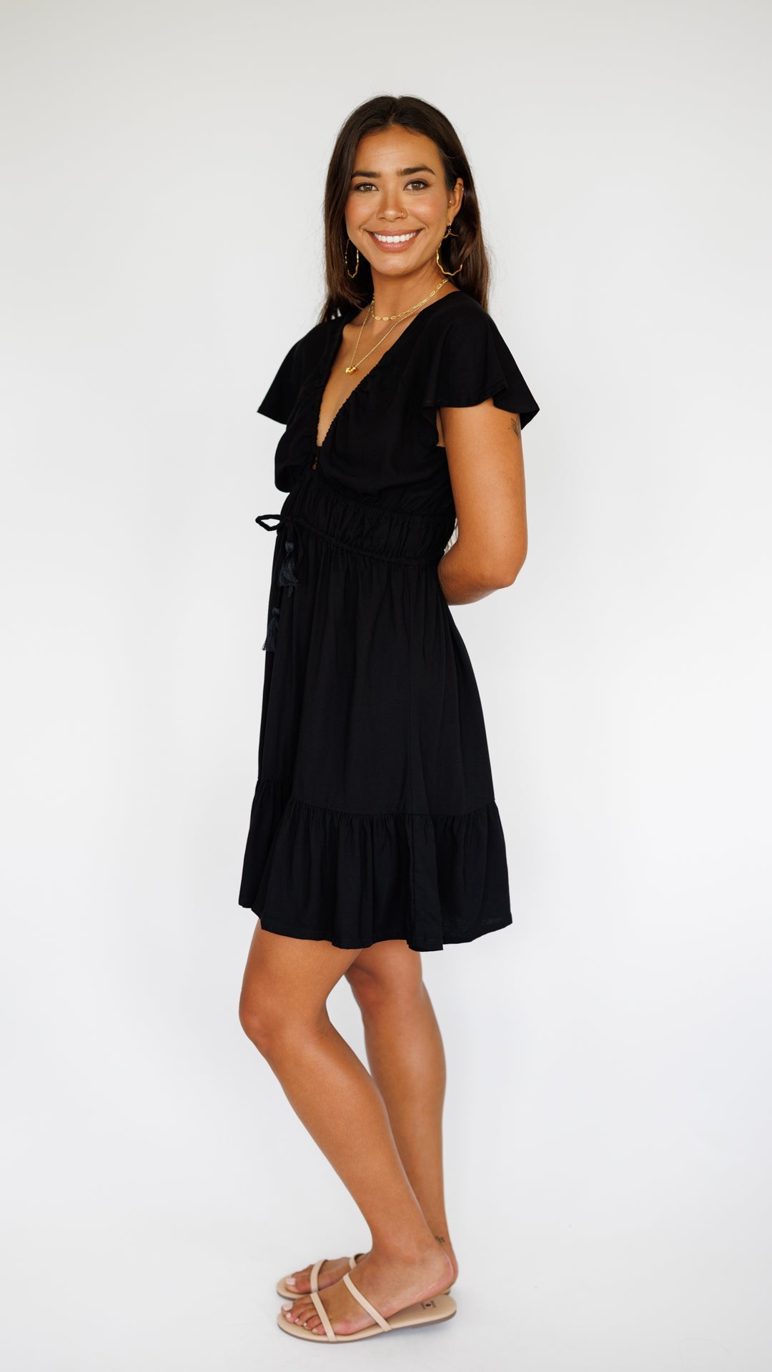 Manoa Dress / Solid Black Khush Clothing