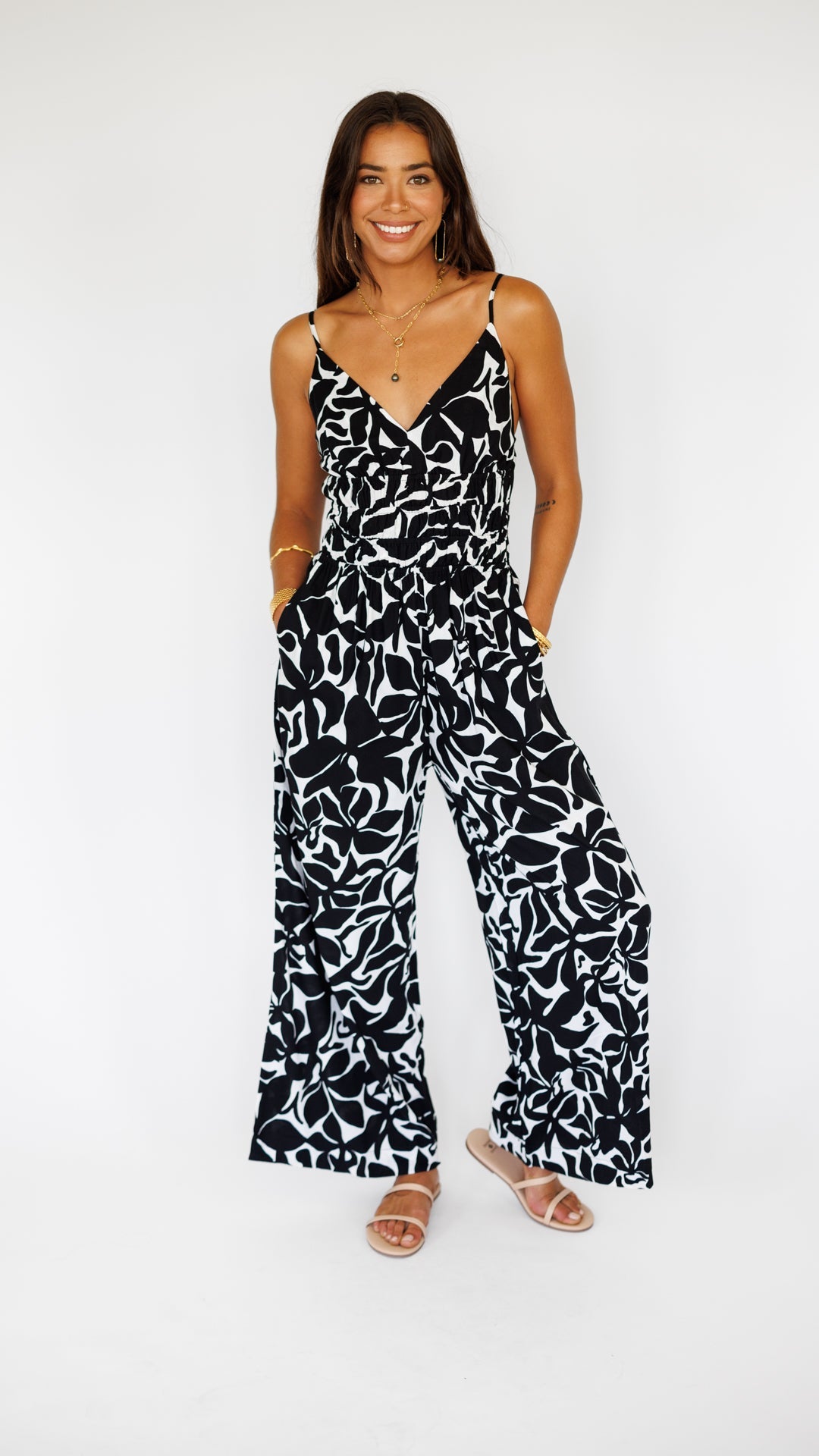 Opal Jumpsuit Honolulu Black Khush Clothing