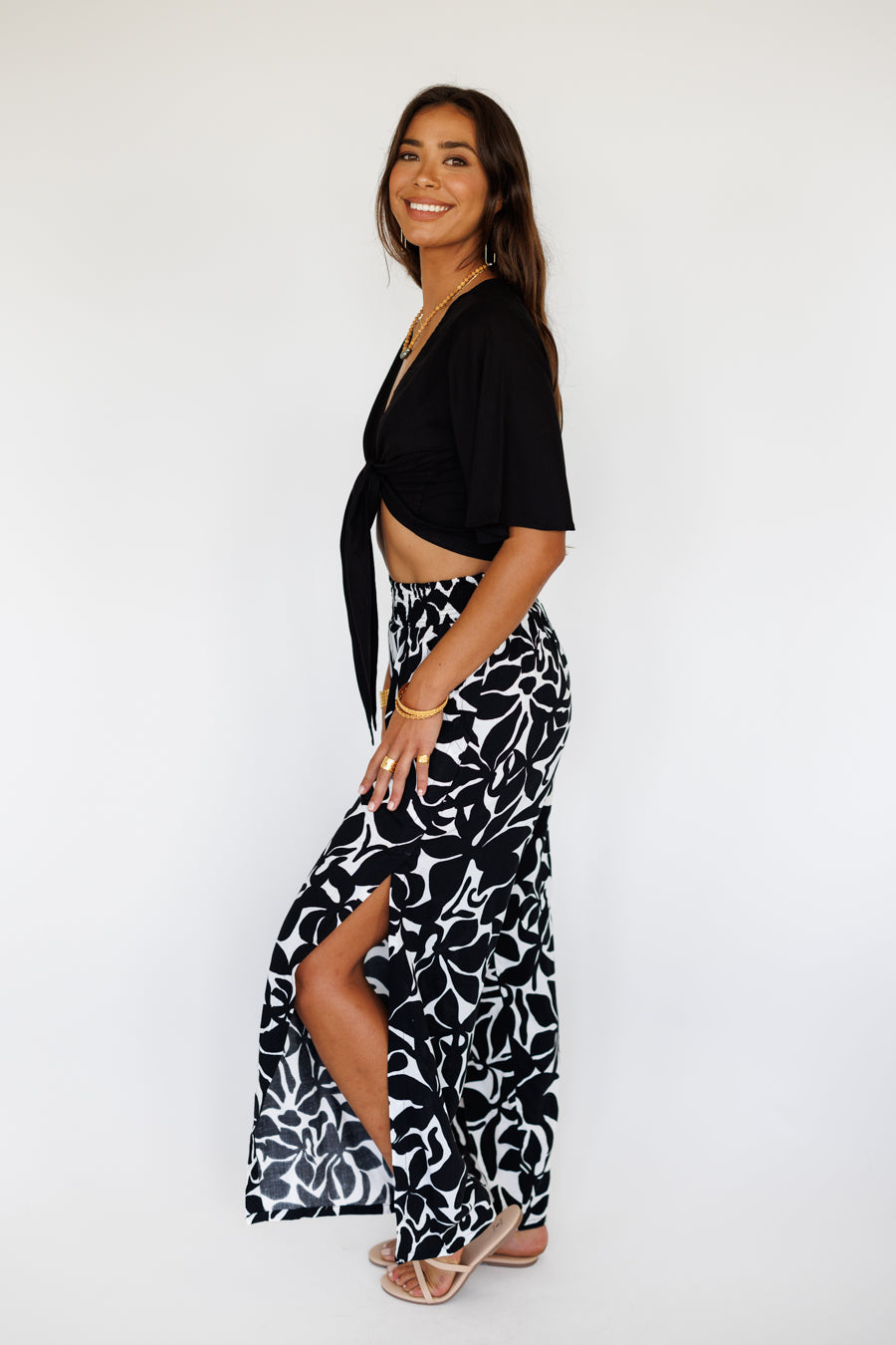 Fiorella Top / Solid Black Khush Clothing